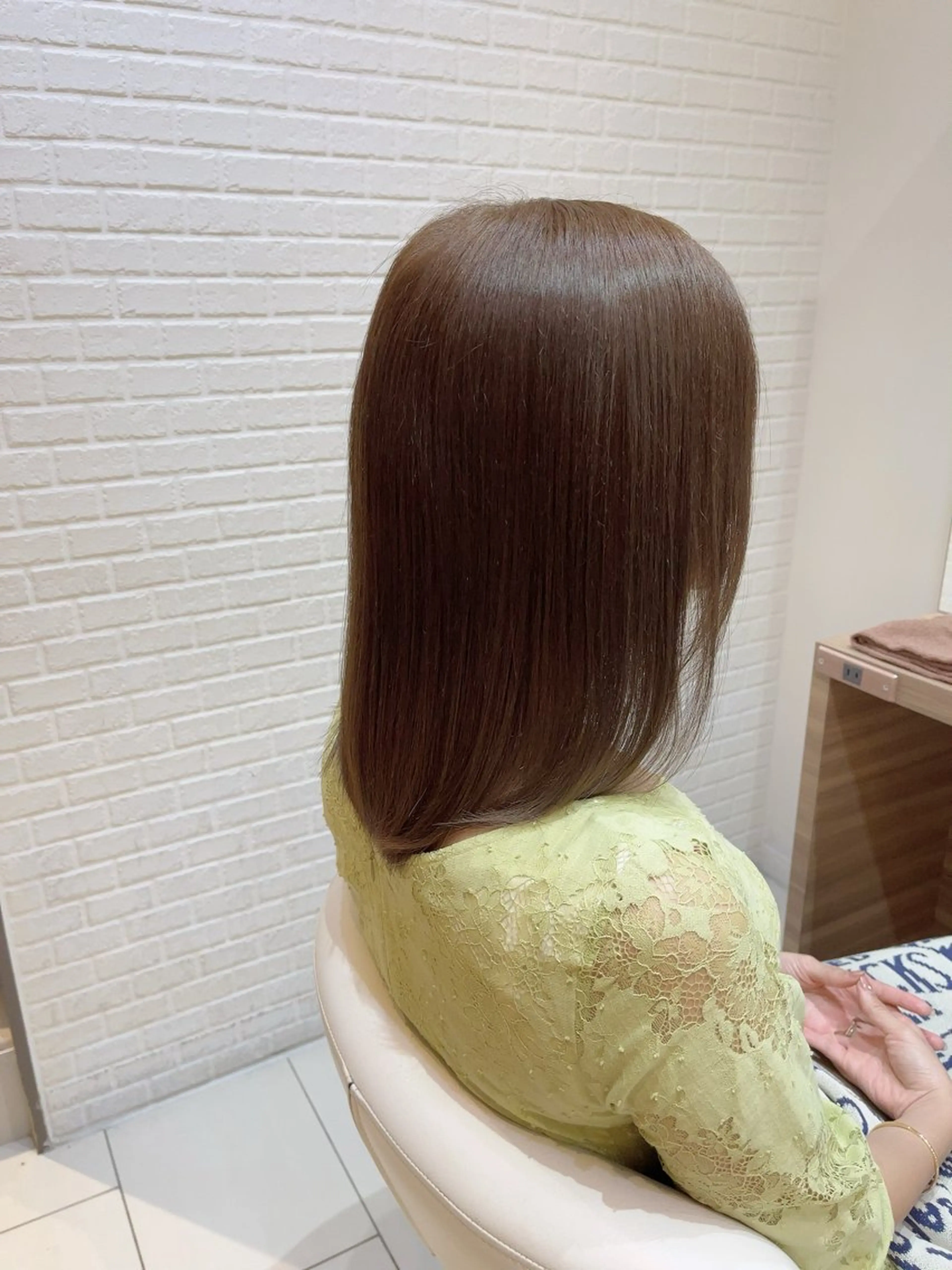 ミディアム カラー ベージュカラー ブリーチ 透明感カラー Fi-Ne原宿/ プルエクステ/そらのヘアスタイル