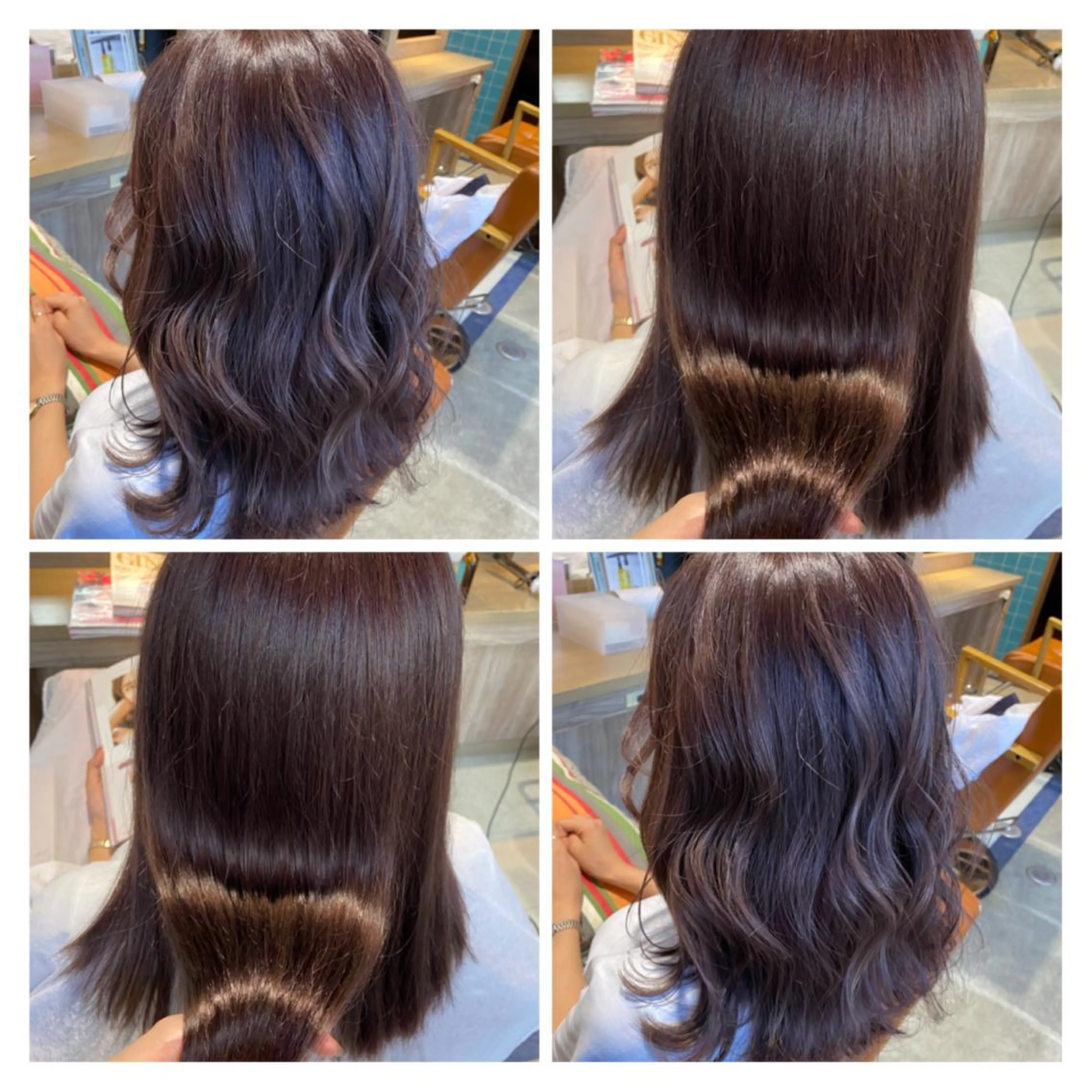 カラー ラベンダーカラー カット 縮毛矯正 トリートメント 🐻結んで可愛い hair EMI🐻のヘアスタイル