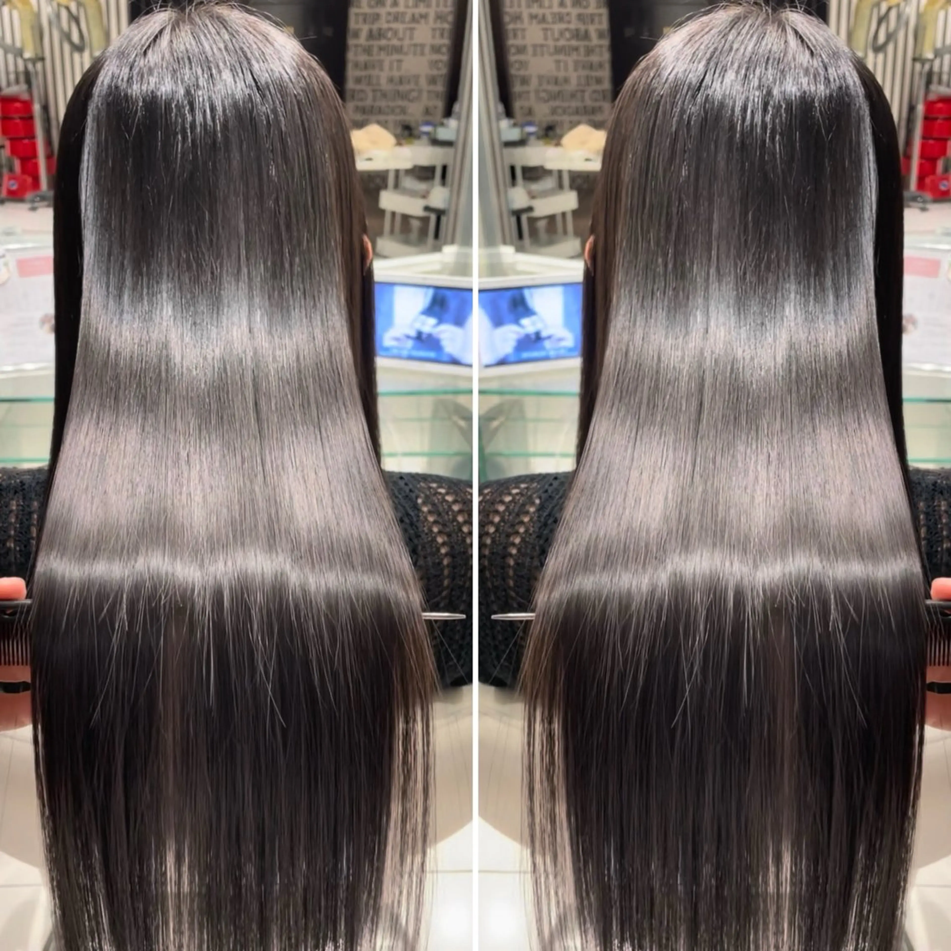 ロング パーマ カット ヘアカラー 縮毛矯正 トリートメント 岡野 芽依のヘアスタイル