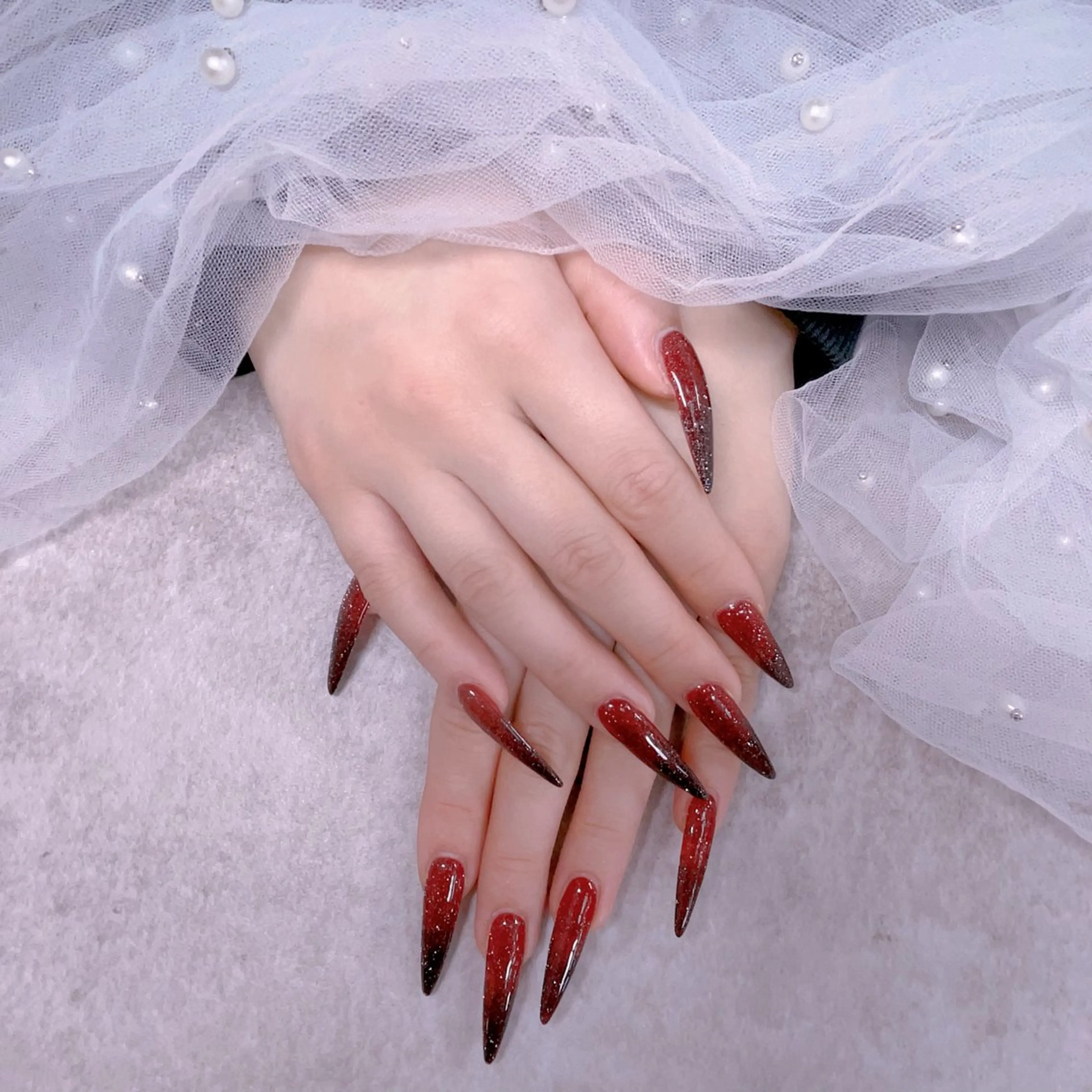 メンズ ネイル アートネイル フレンチネイル ジェルネイル キラキラネイル パラジェル ハンドネイル Bloom スカルプ専門店のネイルデザイン