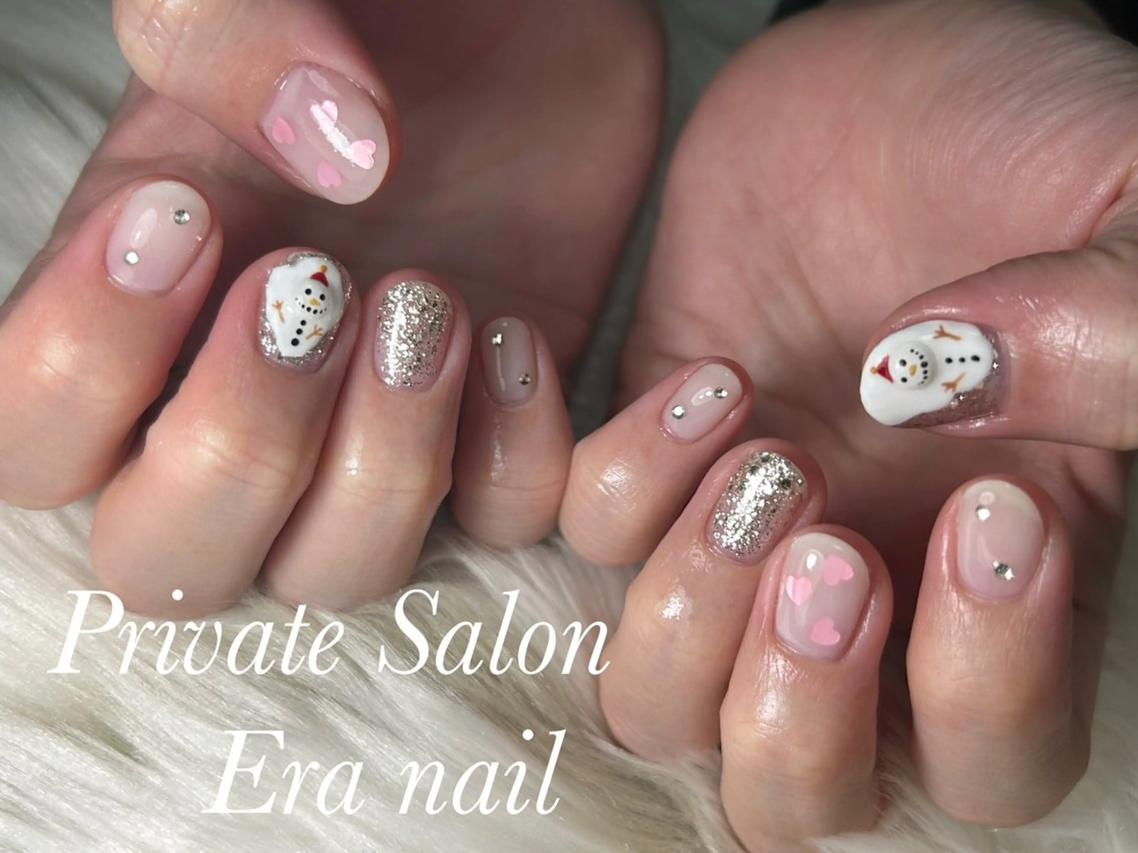 ネイル ハート ハンドネイル Era nailのネイルデザイン