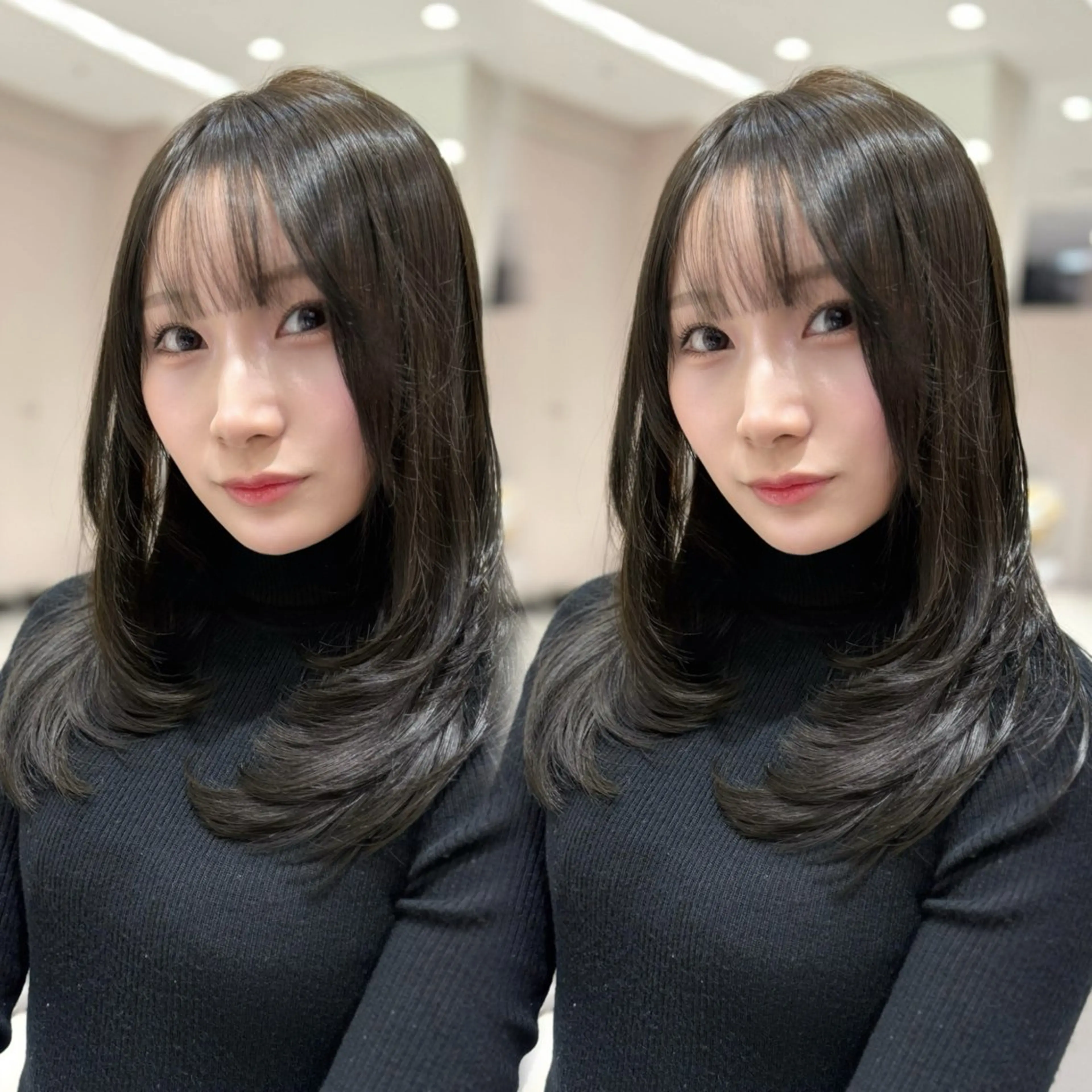 ロング カラー グレージュ オリーブグレージュ オリーブグレー 銀座/レイヤー/ 透明感カラー✨りくのヘアスタイル