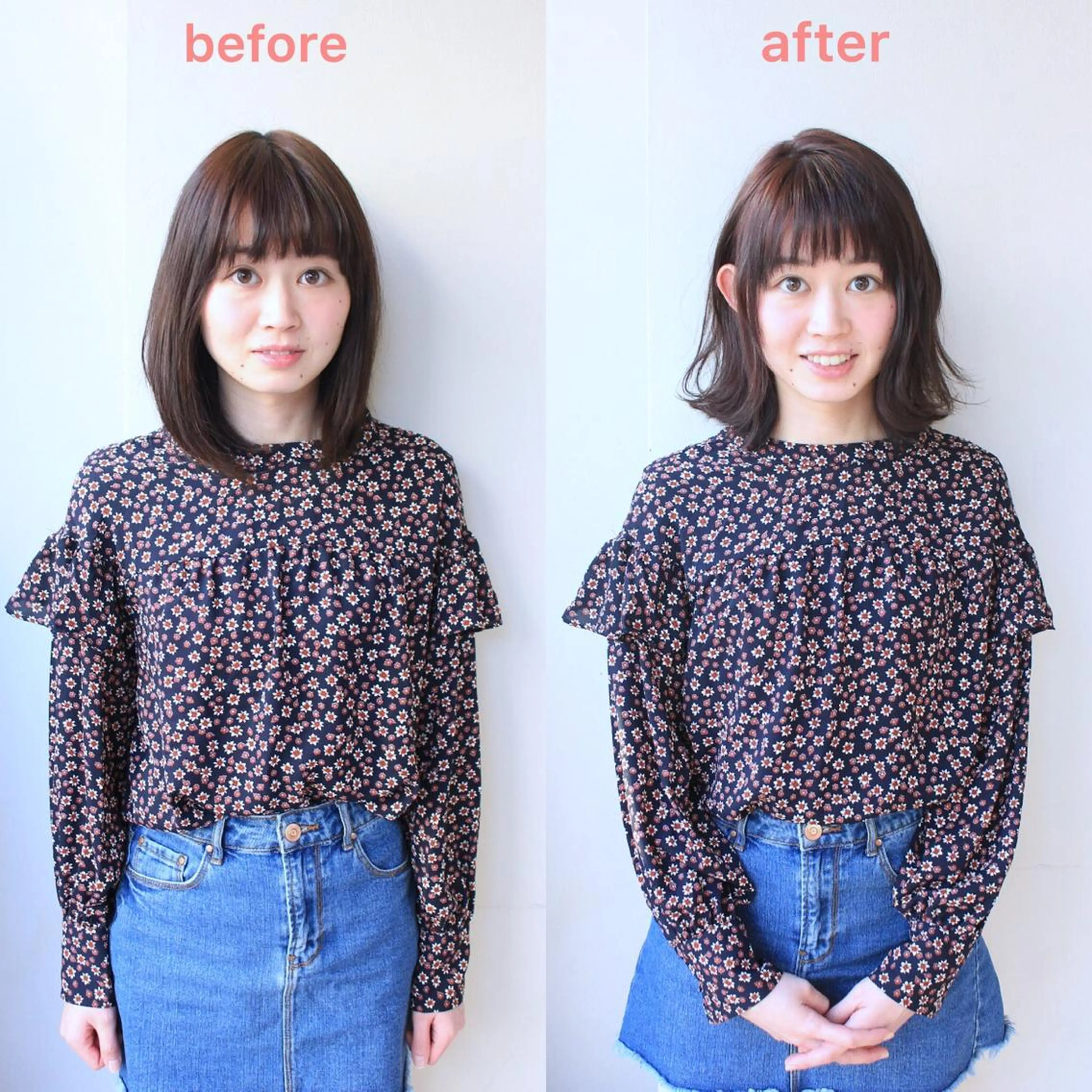 ミディアム 河野 薫のヘアスタイル