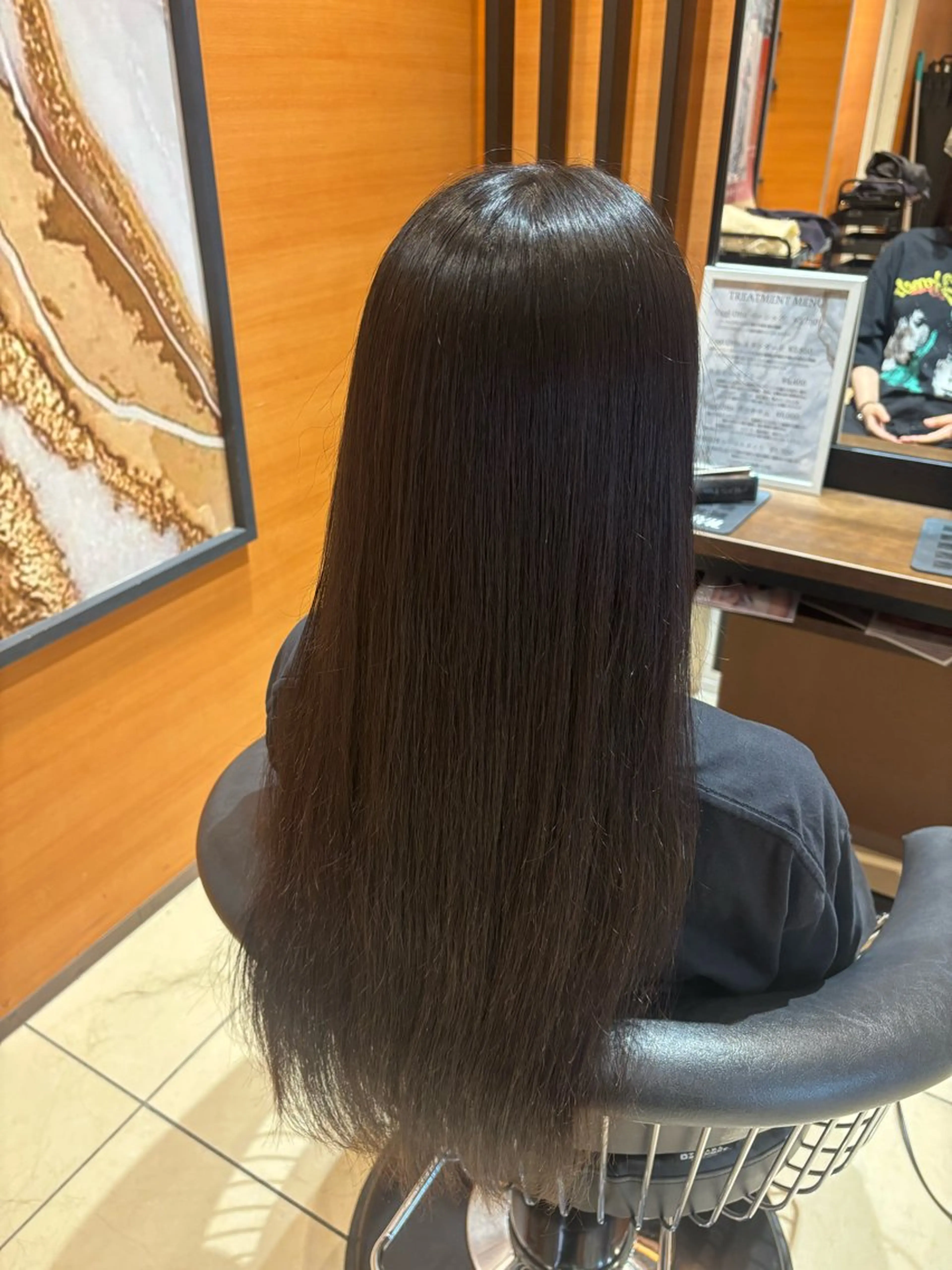 ロング カット 縮毛矯正 🫧いお/透明感艶 カラー/縮毛矯正🫧のヘアスタイル