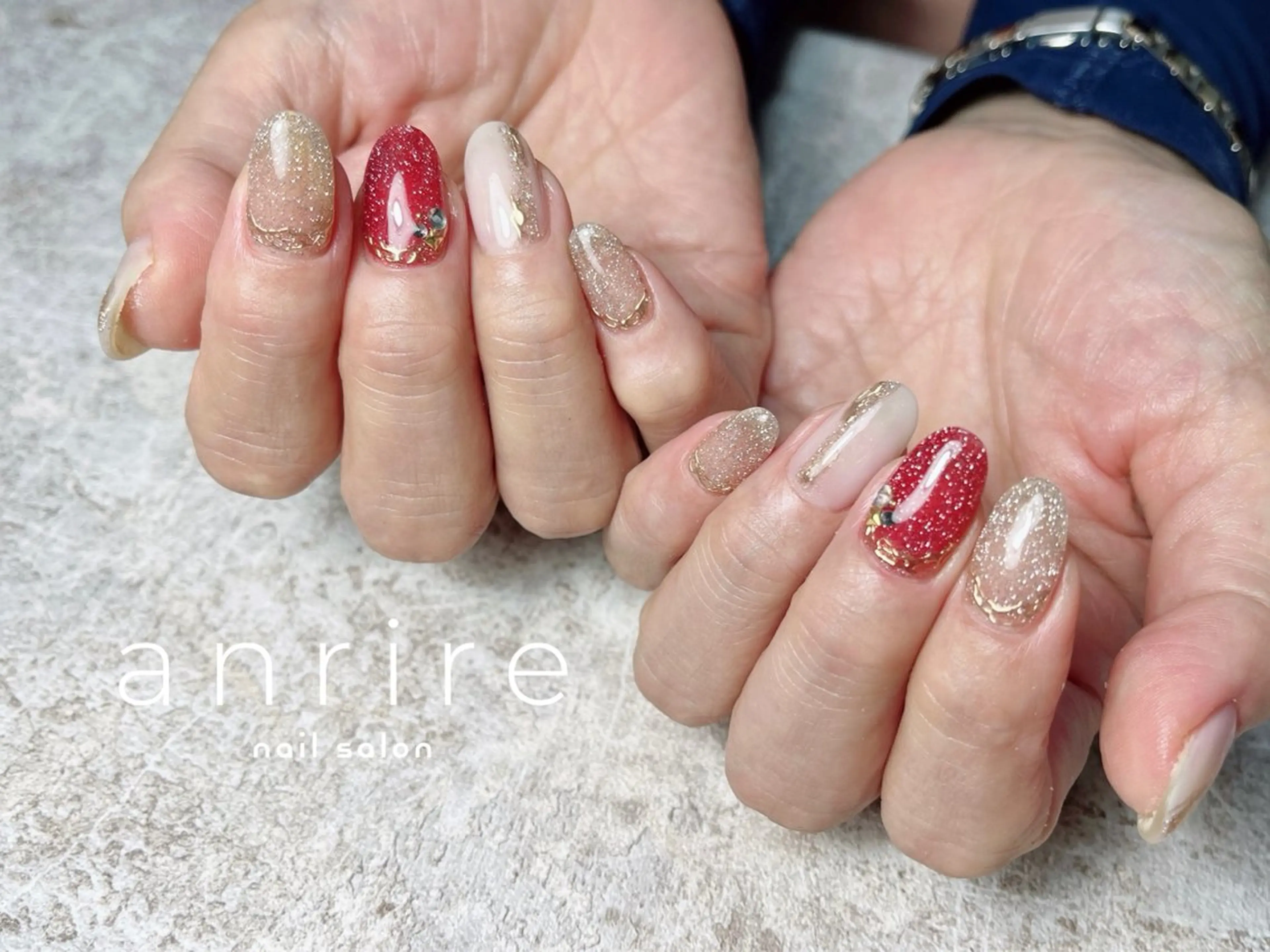 ネイル フラッシュネイル ジェルネイル キラキラネイル ミラーネイル パラジェル ハンドネイル nail salon anrire〜アンリール〜所属・nailsalon anrireのネイルデザイン