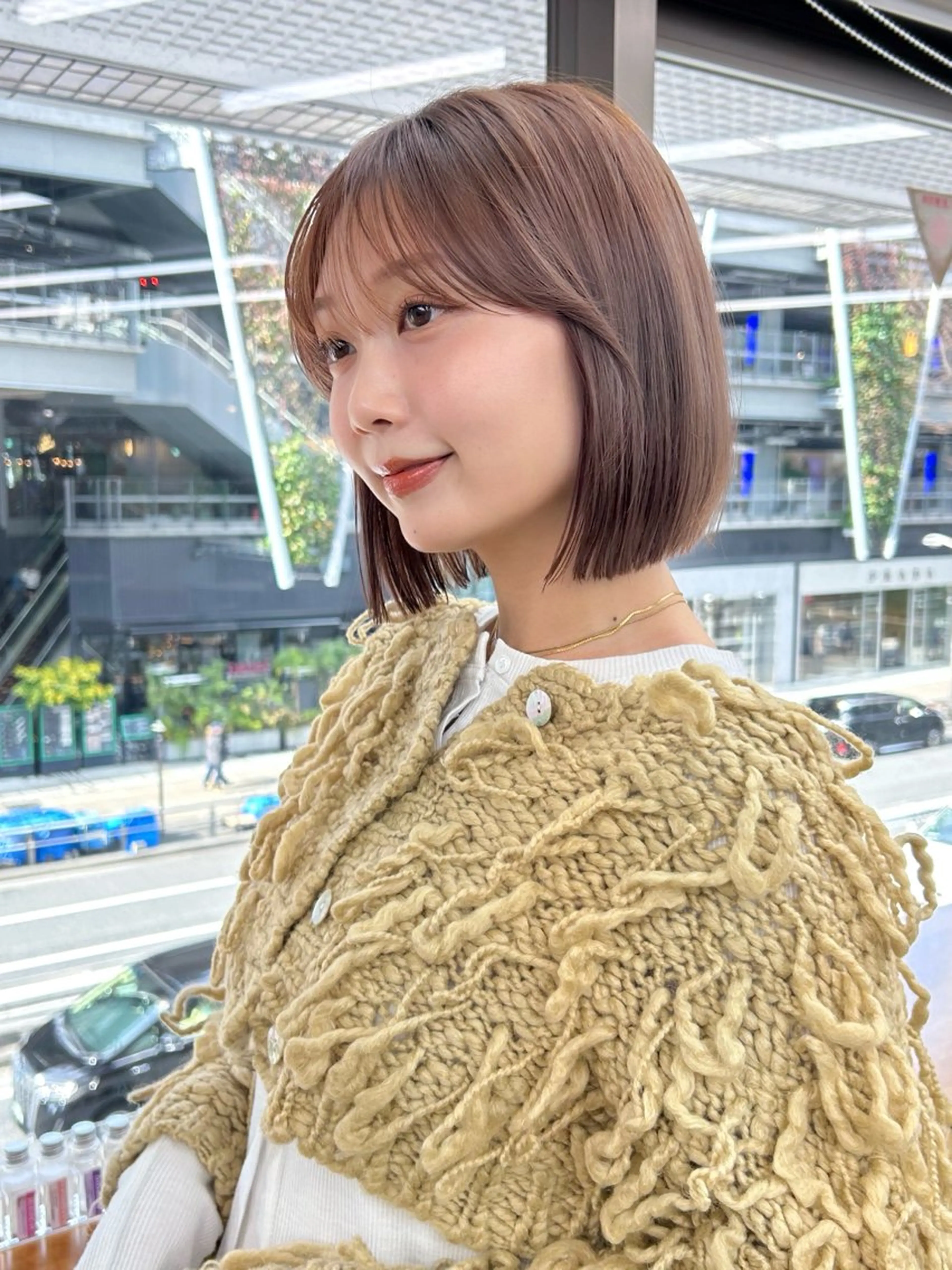 ショート カラー カット ヘアカラー トリートメント 透明感/ベージュ /kazui🐈のヘアスタイル