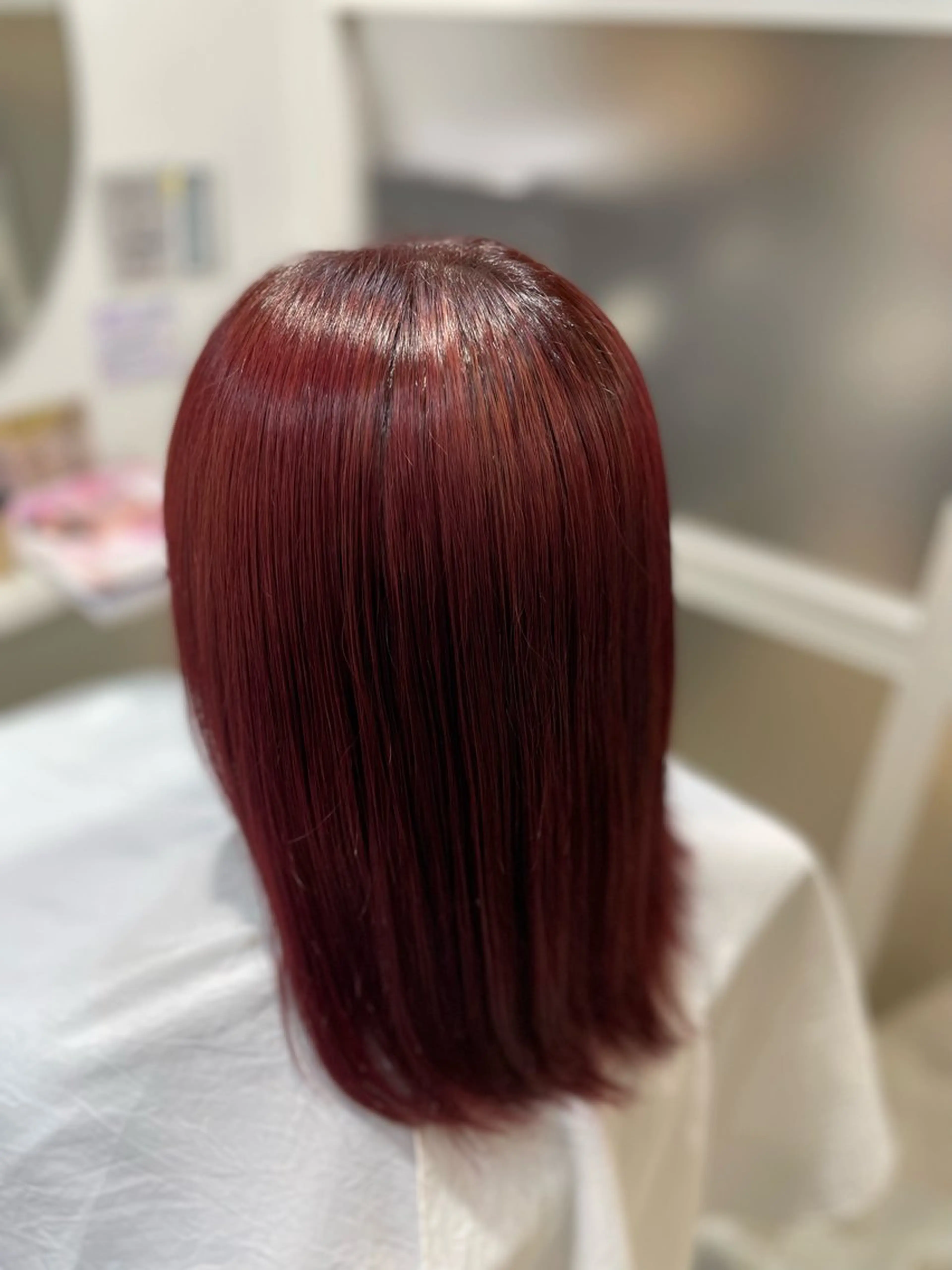 カラー ブリーチ ピンクカラー ヘアカラー 小林 杏莉のヘアスタイル