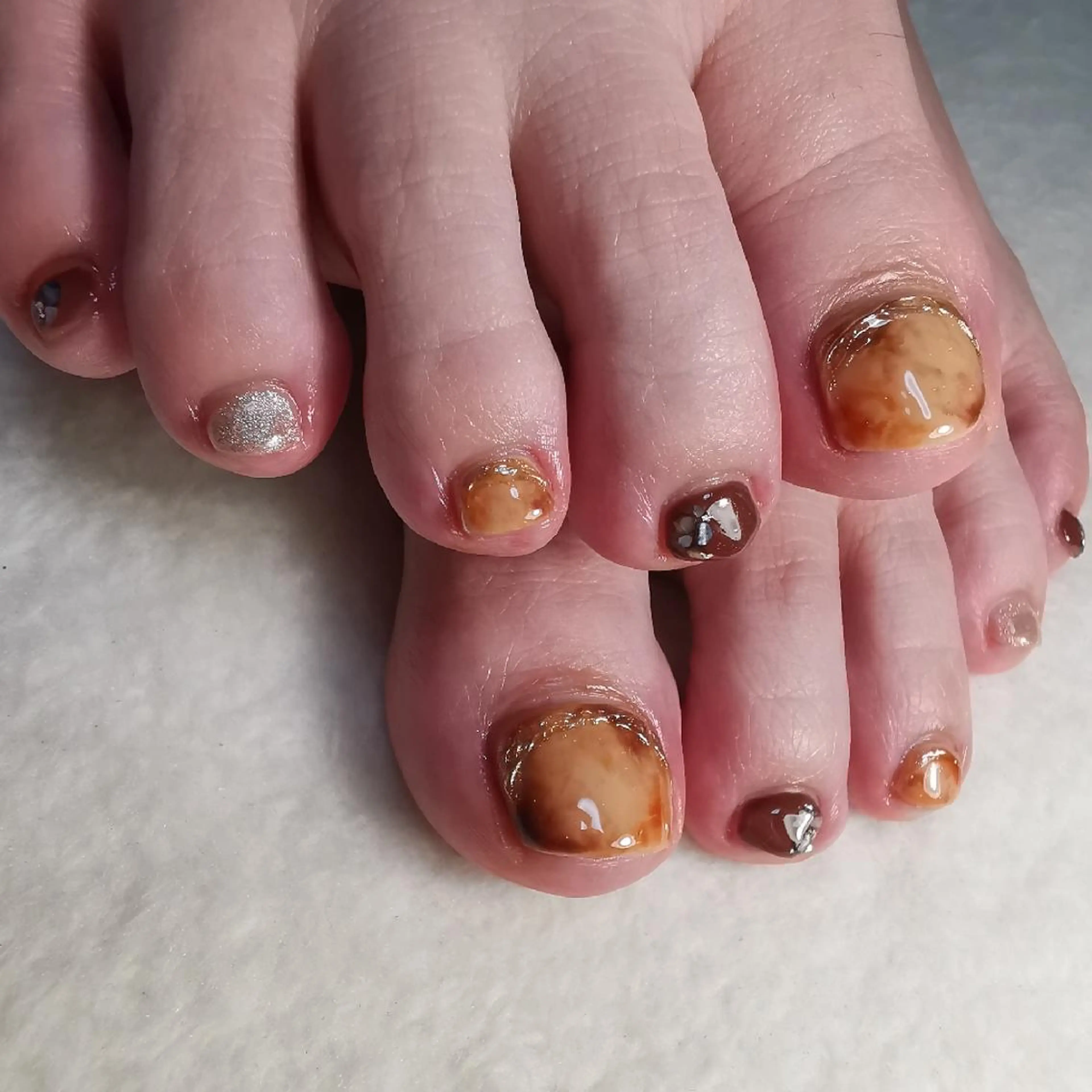 ネイル べっ甲ネイル フットネイル reve あやののネイルデザイン