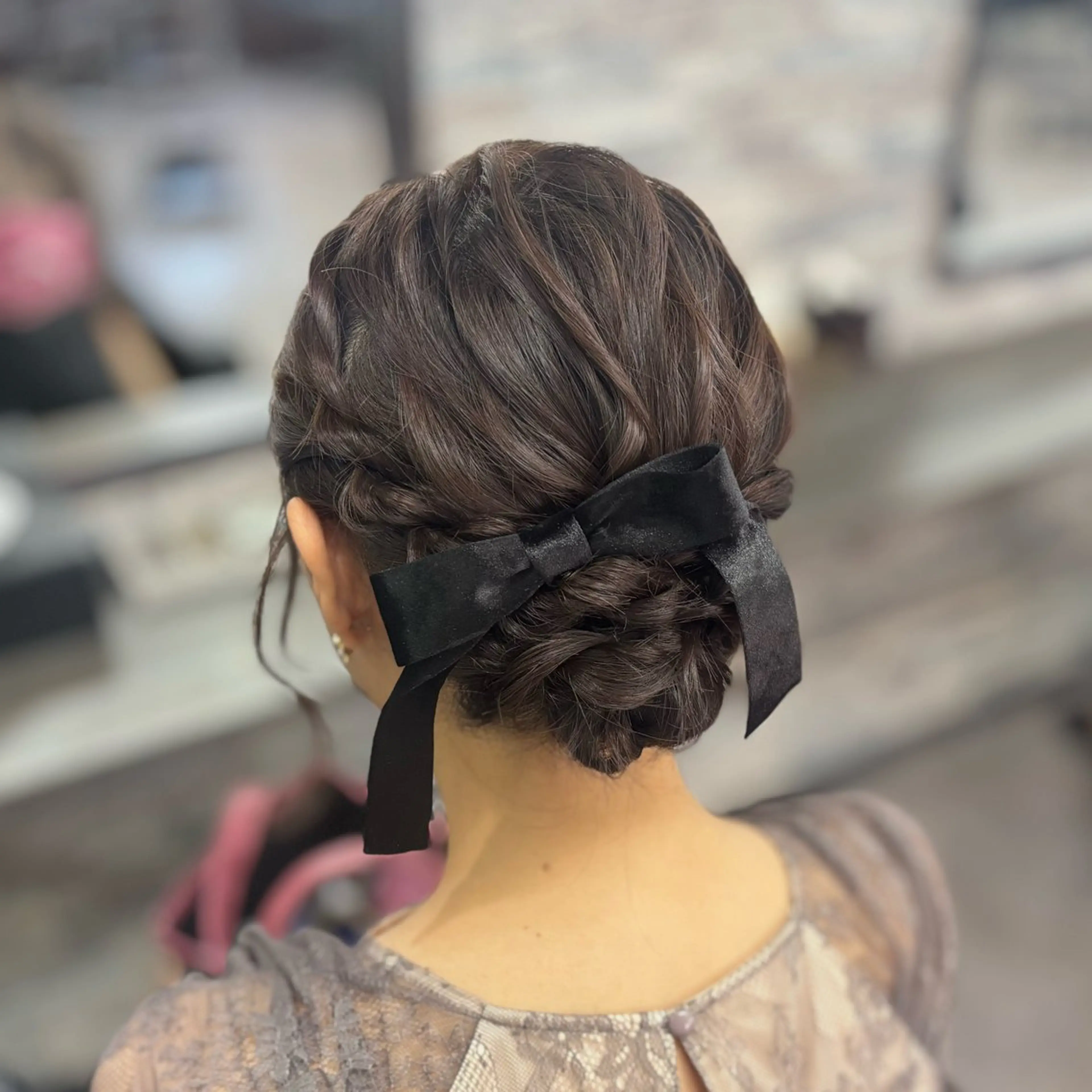 ミディアム ヘアアレンジ ヘアセット ヘアセット/エクステ cocoro🐹🎀のヘアスタイル