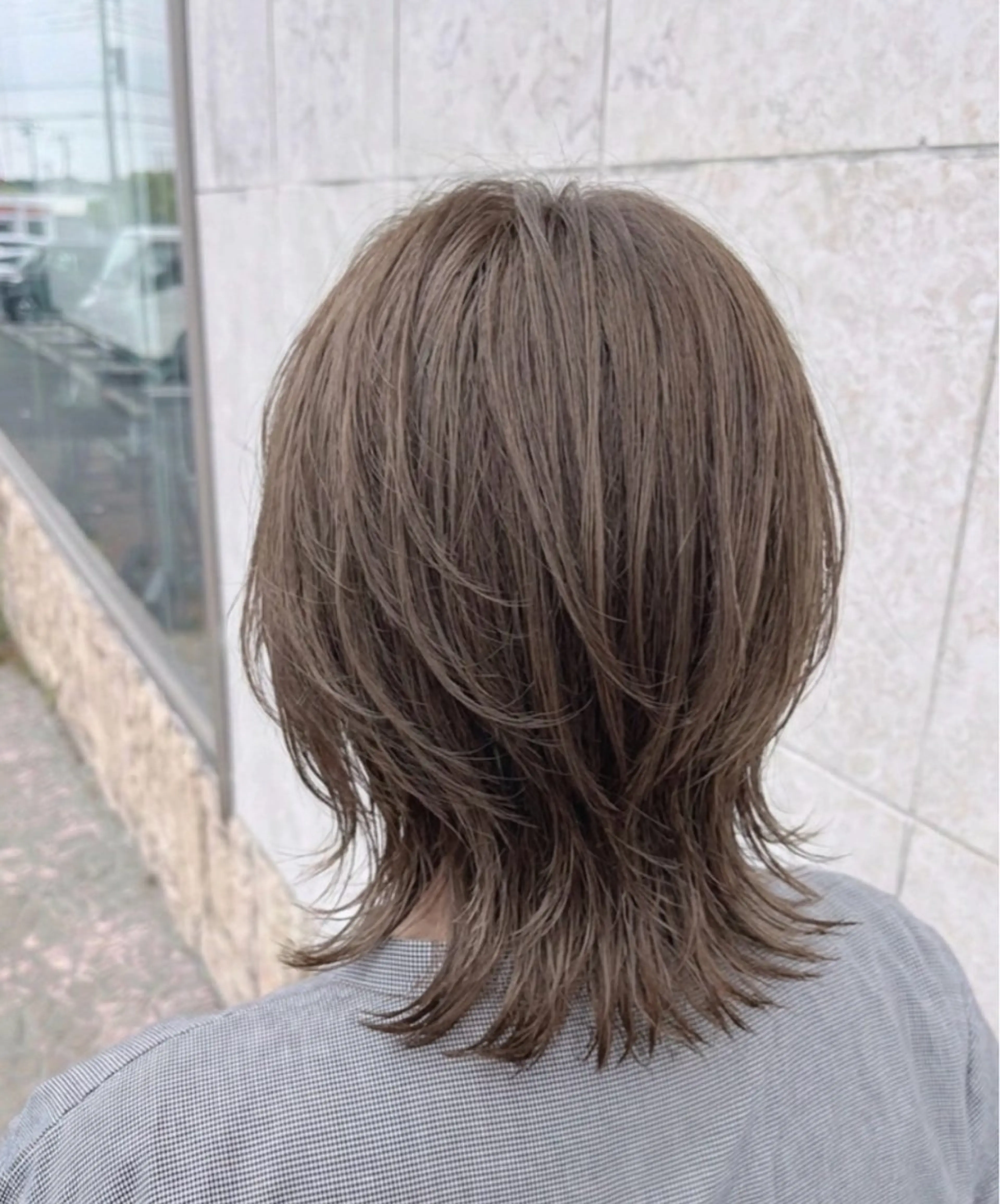 ミディアム レイヤーカット カット トリートメント はせがわ りえのヘアスタイル