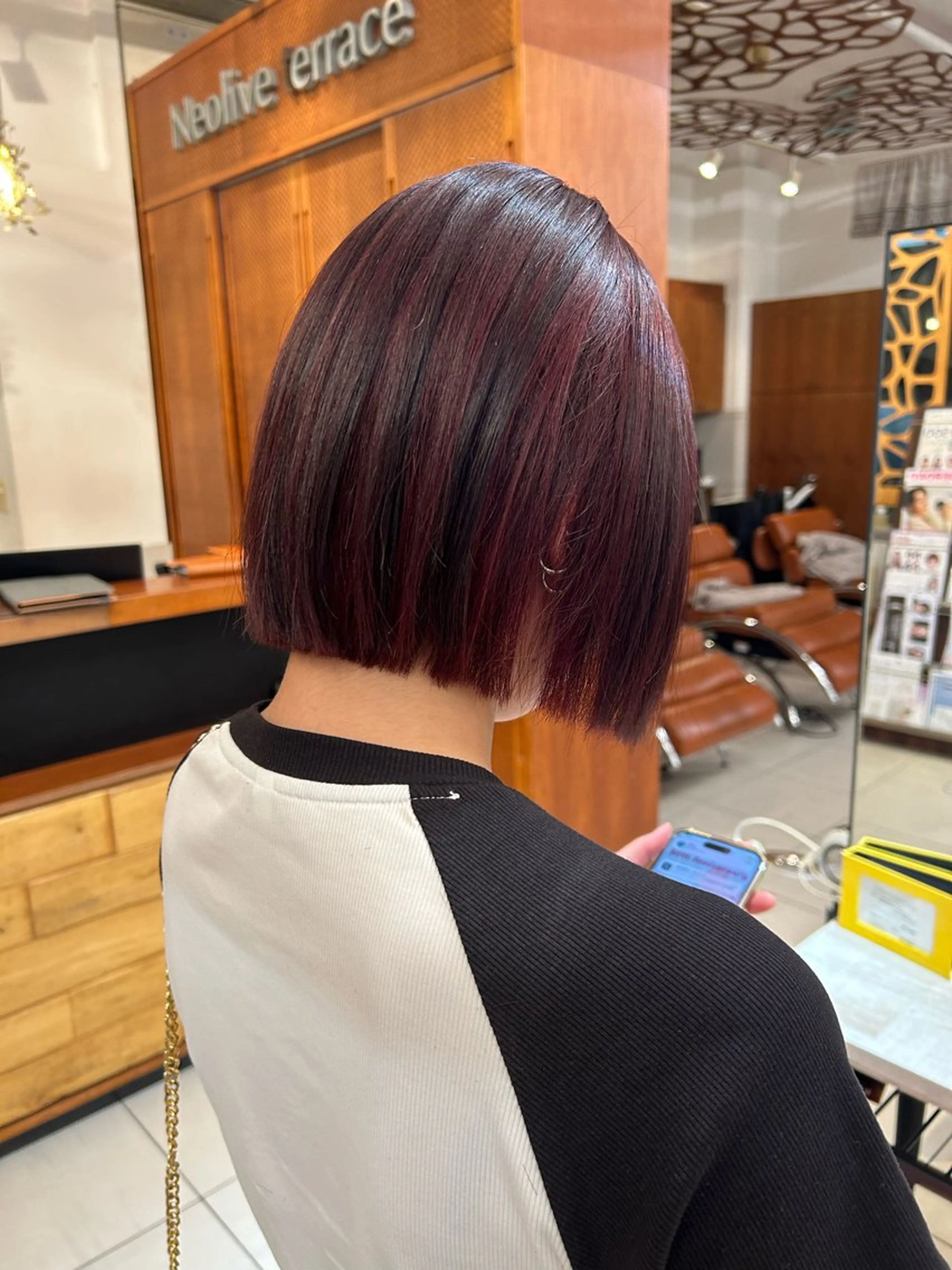 ミディアム カラー ボブ カット ヘアカラー トリートメント 袴着付け予約受付中/ 渡辺奈緒のその他イメージ