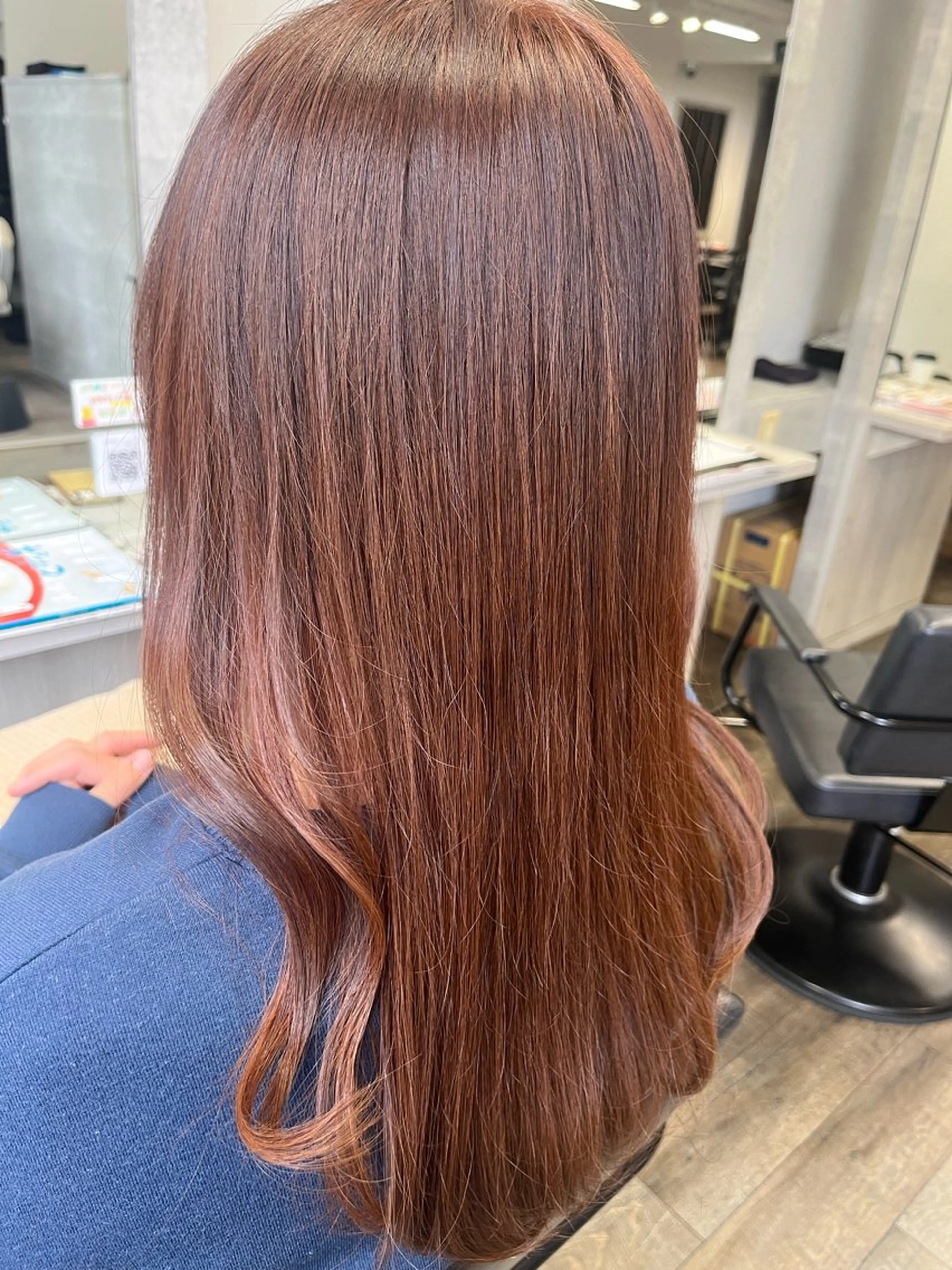 セミロング オレンジブラウン Rei / カットモデル募集のヘアスタイル