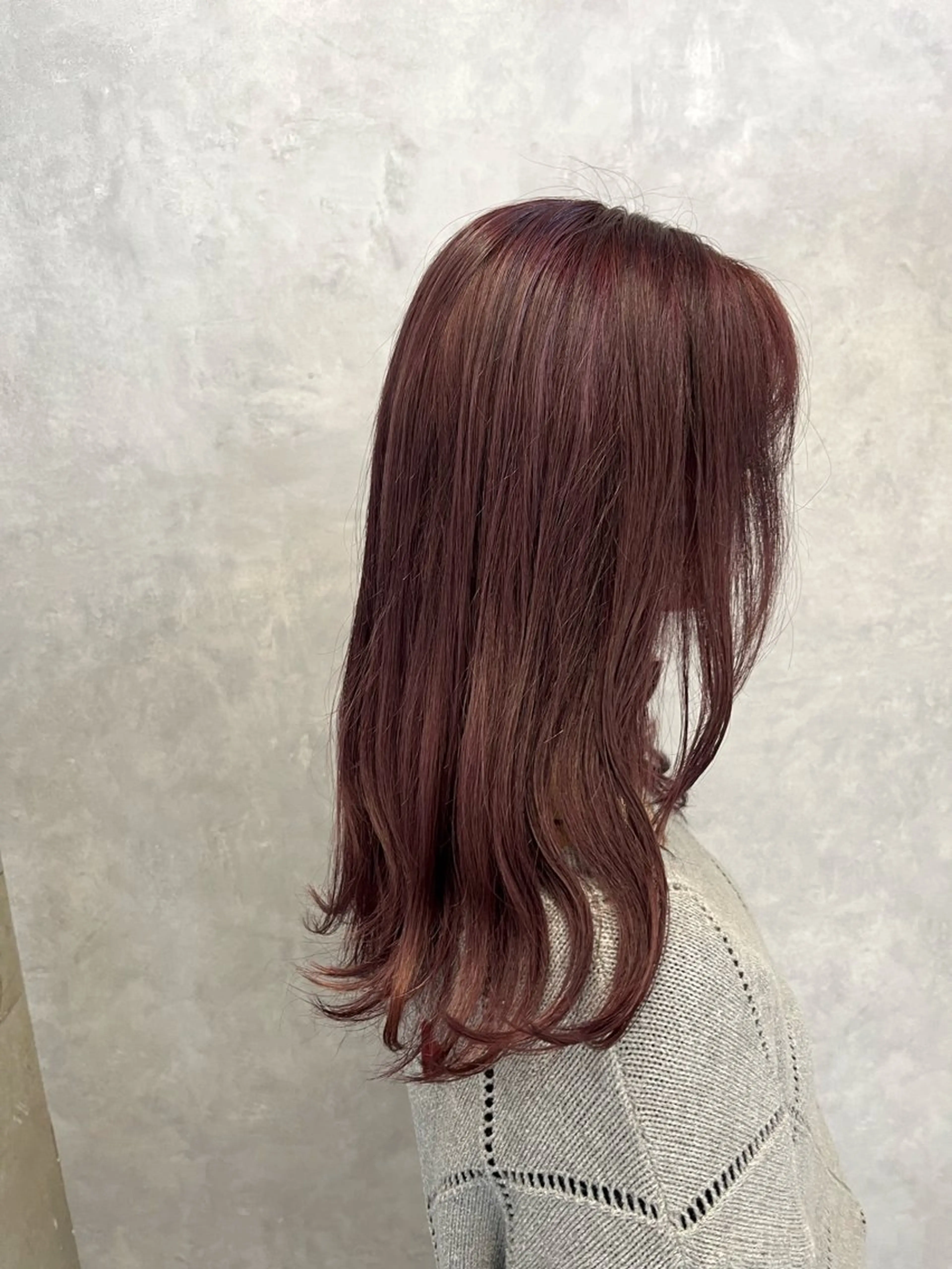 セミロング カラー ラベンダーカラー ピンクカラー ピンクラベンダー カット ヘアカラー yuri🌼 NUMBER 天王寺のヘアスタイル