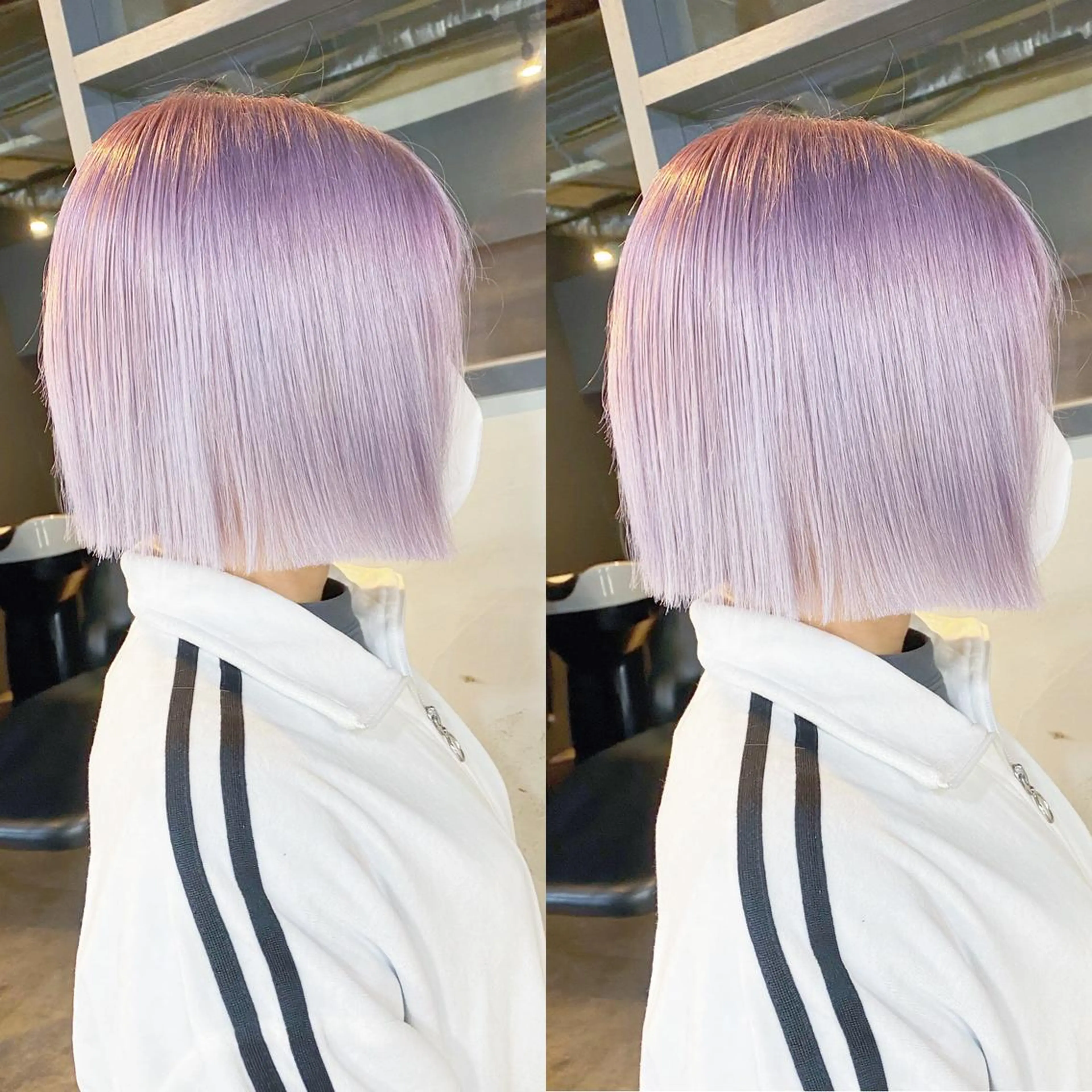 ミディアム カラー ヘアカラー yoriダブルカラー 代表すがわらのヘアスタイル