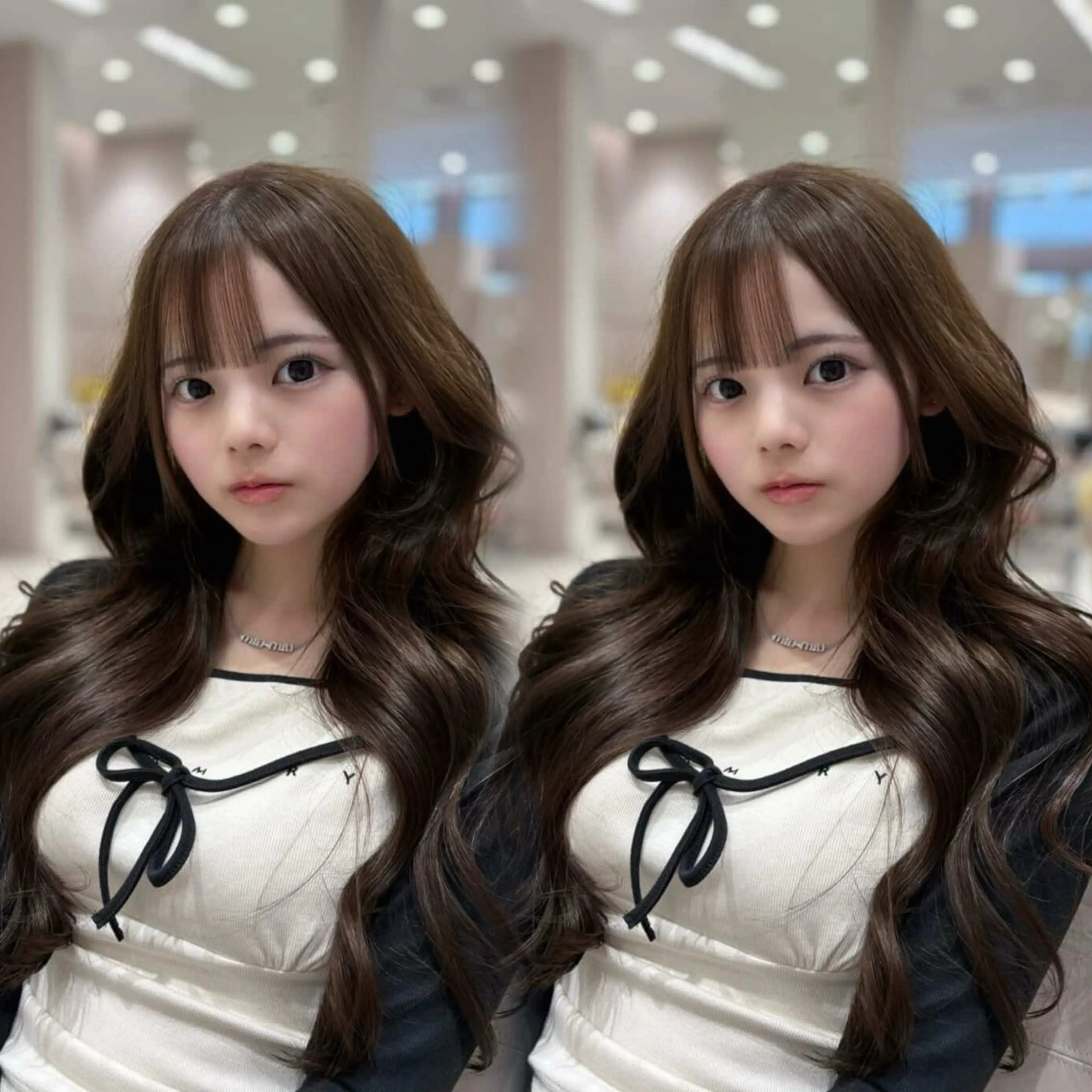 ロング カラー ブラウンカラー チョコレートブラウン くびれヘア 小顔カット ヘアカラー トリートメント 銀座/レイヤー/ 透明感カラー✨りくのヘアスタイル