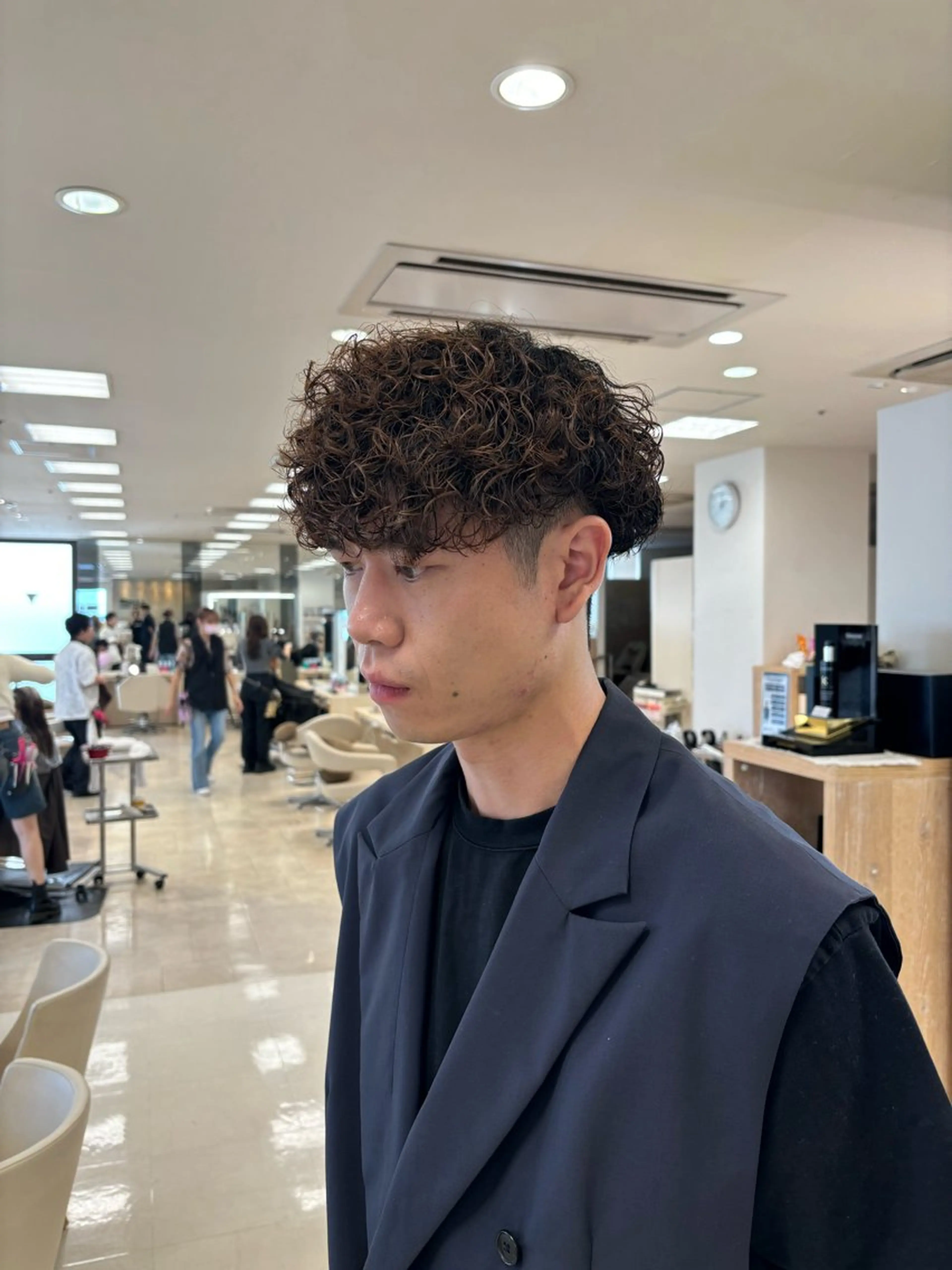 パーマ メンズ カット パーマ 湘南/メンズパーマ/ ハイライト/ユチカのヘアスタイル