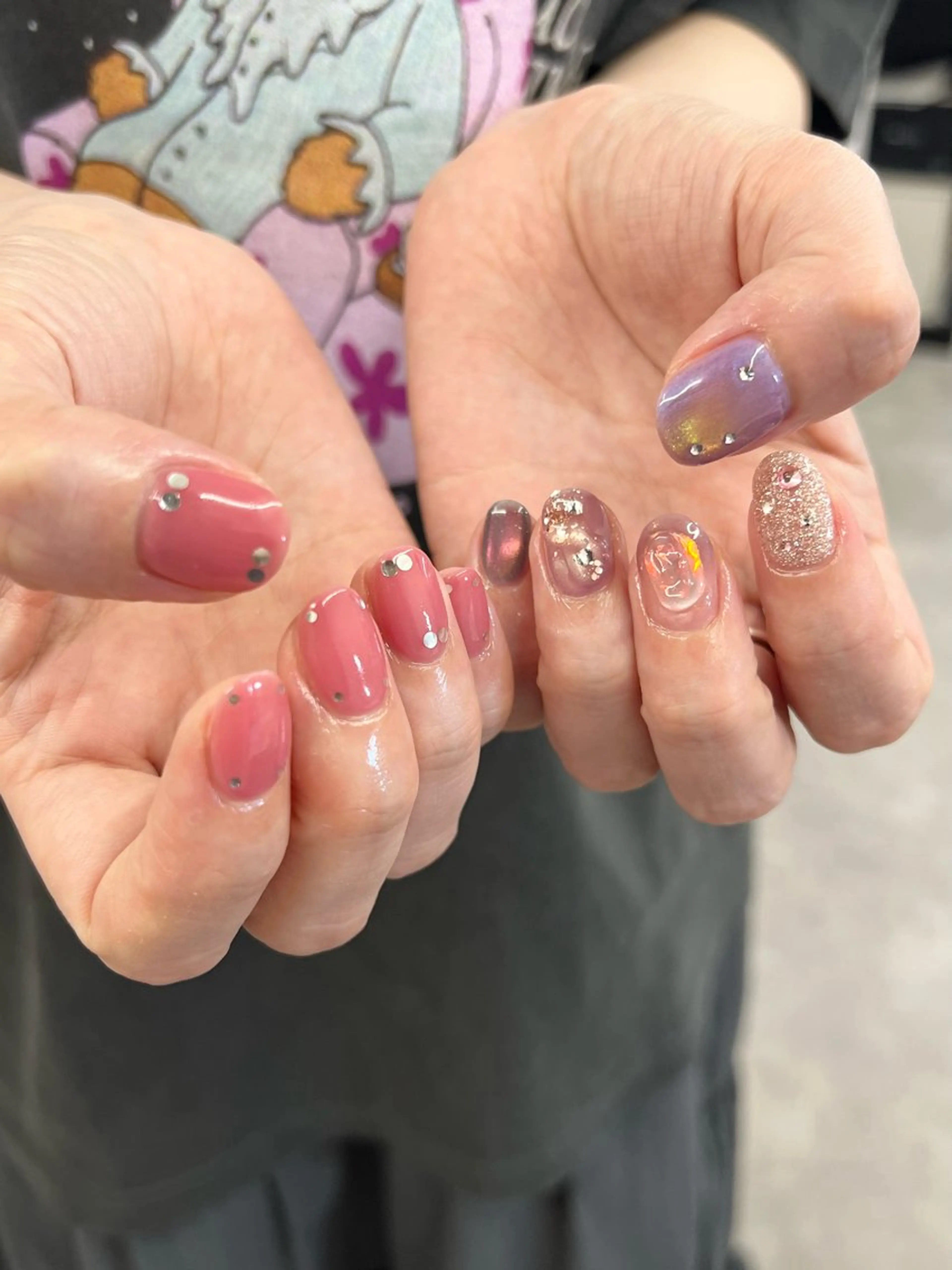 ネイル ジェルネイル キラキラネイル マグネットネイル ニュアンスネイル パラジェル ハンドネイル ハンドケア Bana_ Nailのネイルデザイン
