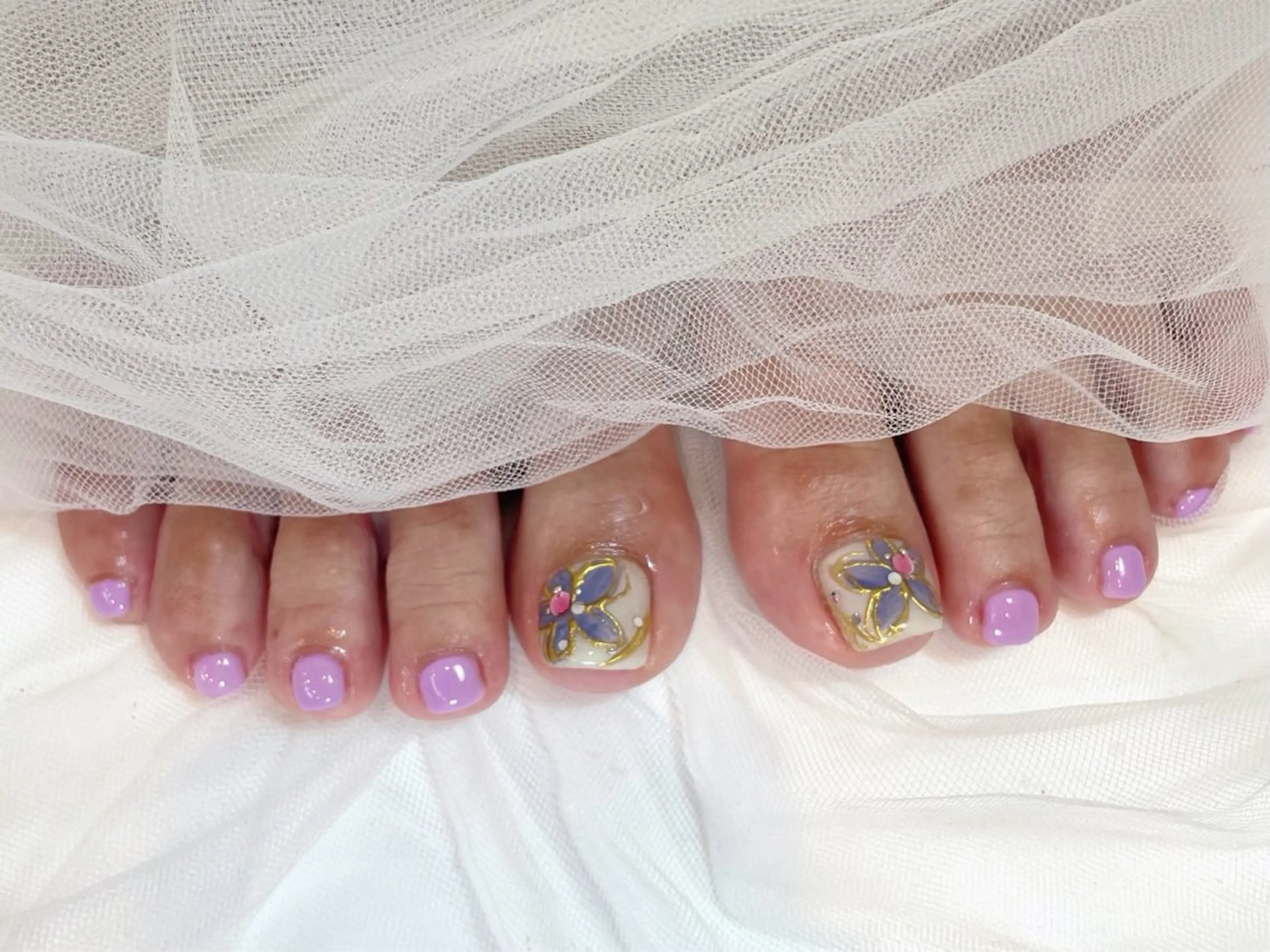 ネイル フットネイル シンプルネイル 【新宿】Nail Yamazakiのネイルデザイン