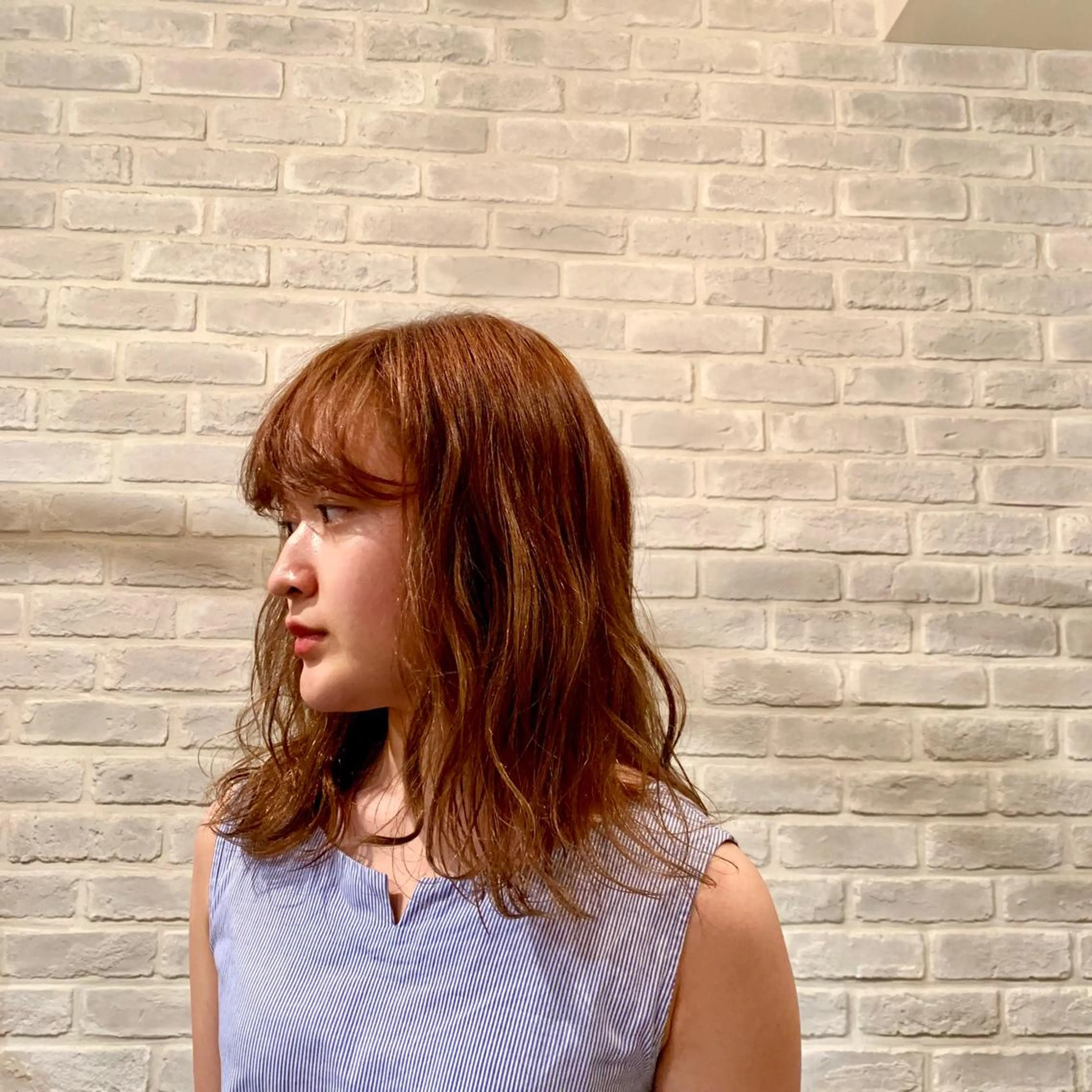 ミディアム カラー 若林 良のヘアスタイル