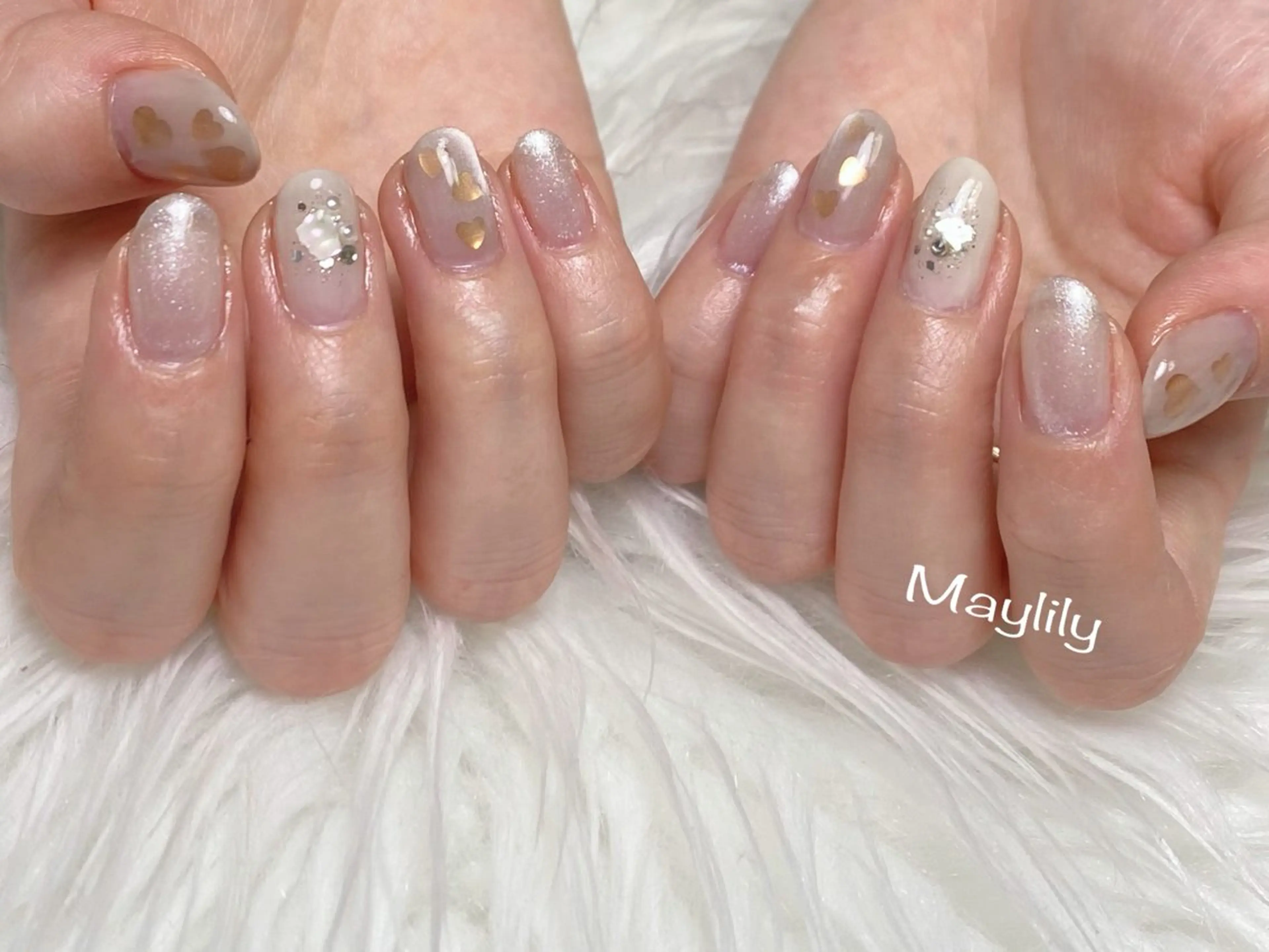 ネイル バレンタイン ハンドネイル Nail salon Maylilyのネイルデザイン