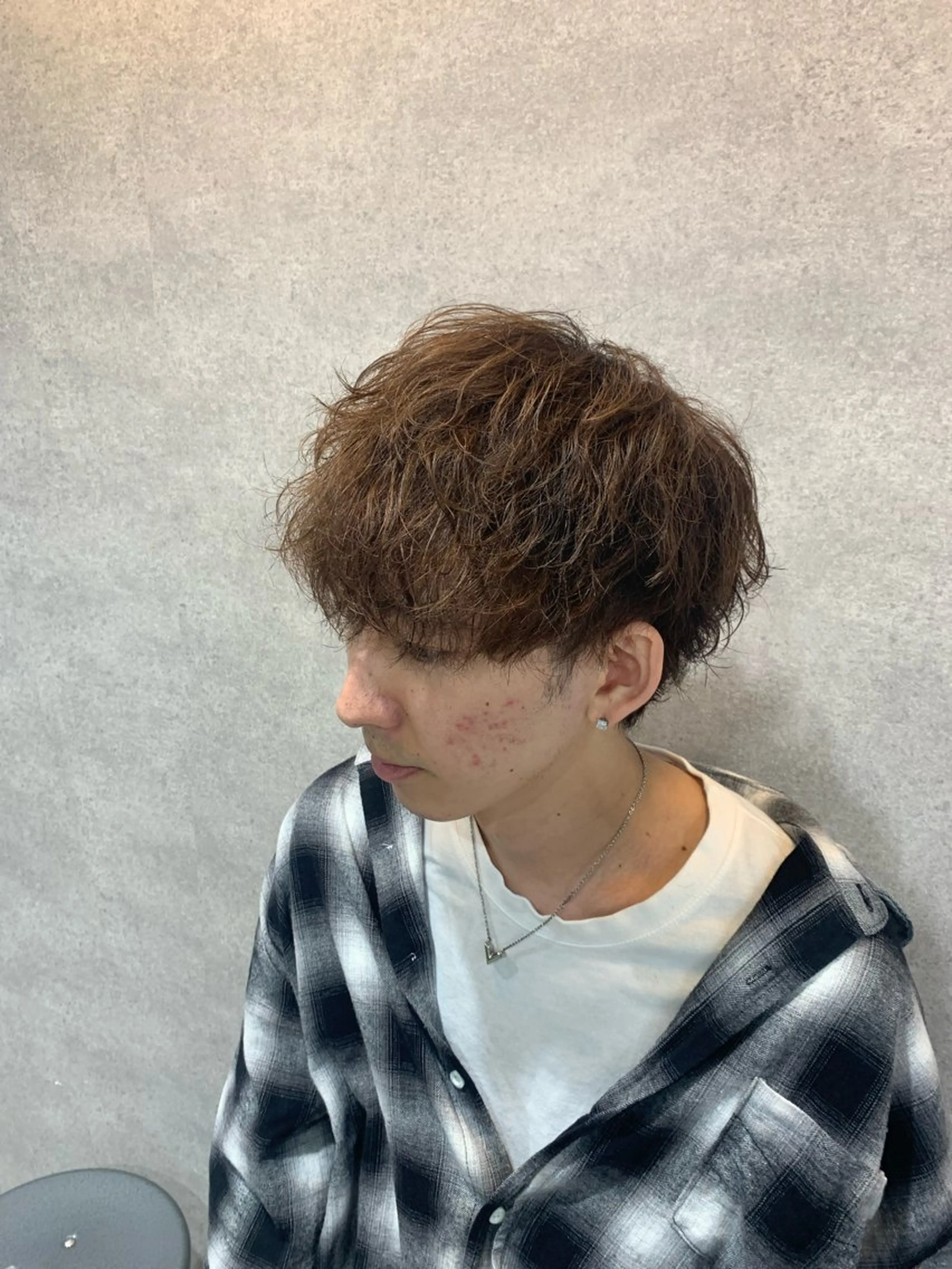 ショート カラー パーマ メンズ メンズパーマ ⚡️メンズ特化⚡️ RYUKIのヘアスタイル