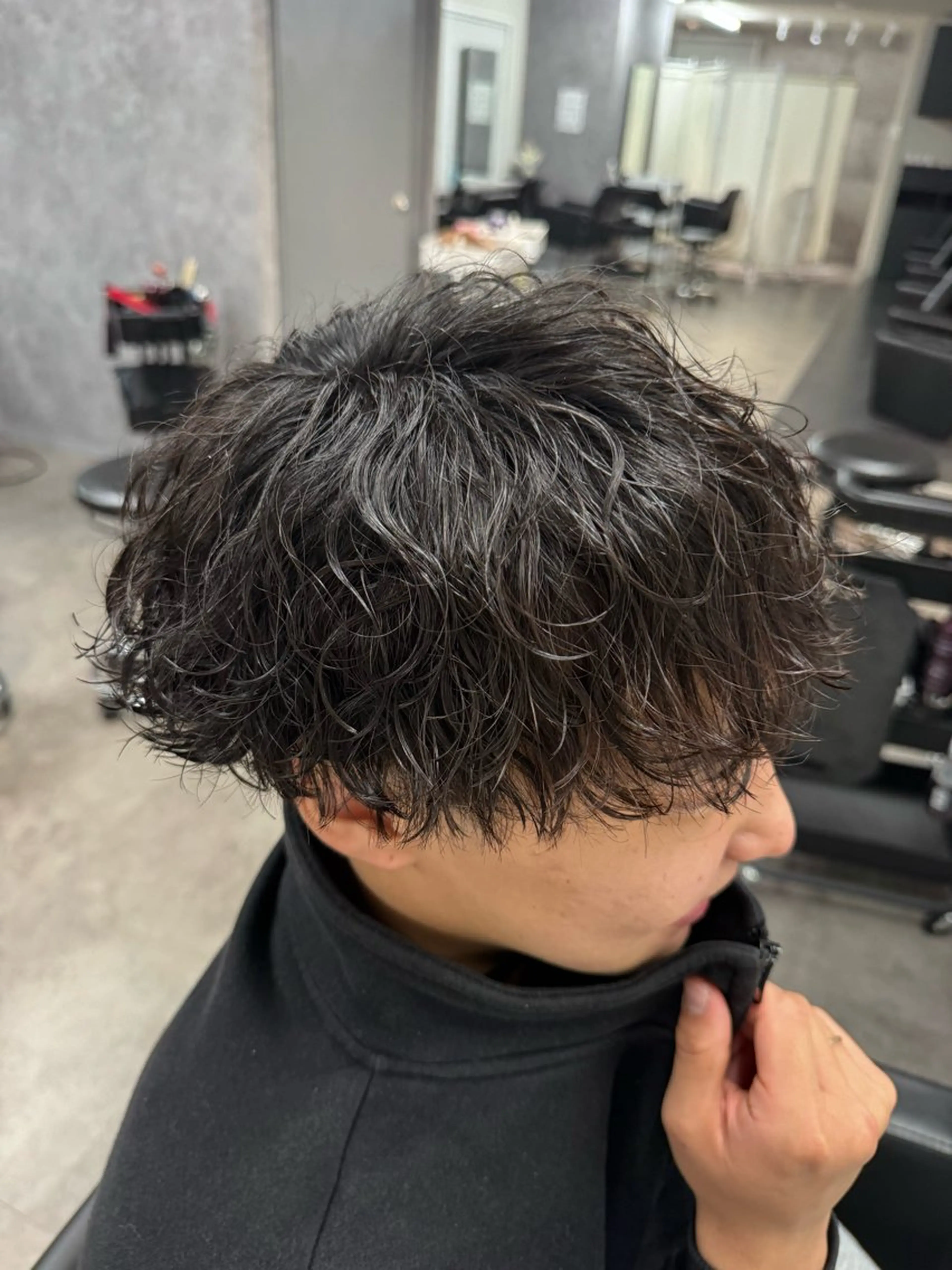 パーマ メンズ メンズパーマ 波巻きパーマ カット パーマ 立川韓国メンズヘア ニュアンスパーマ安井のヘアスタイル