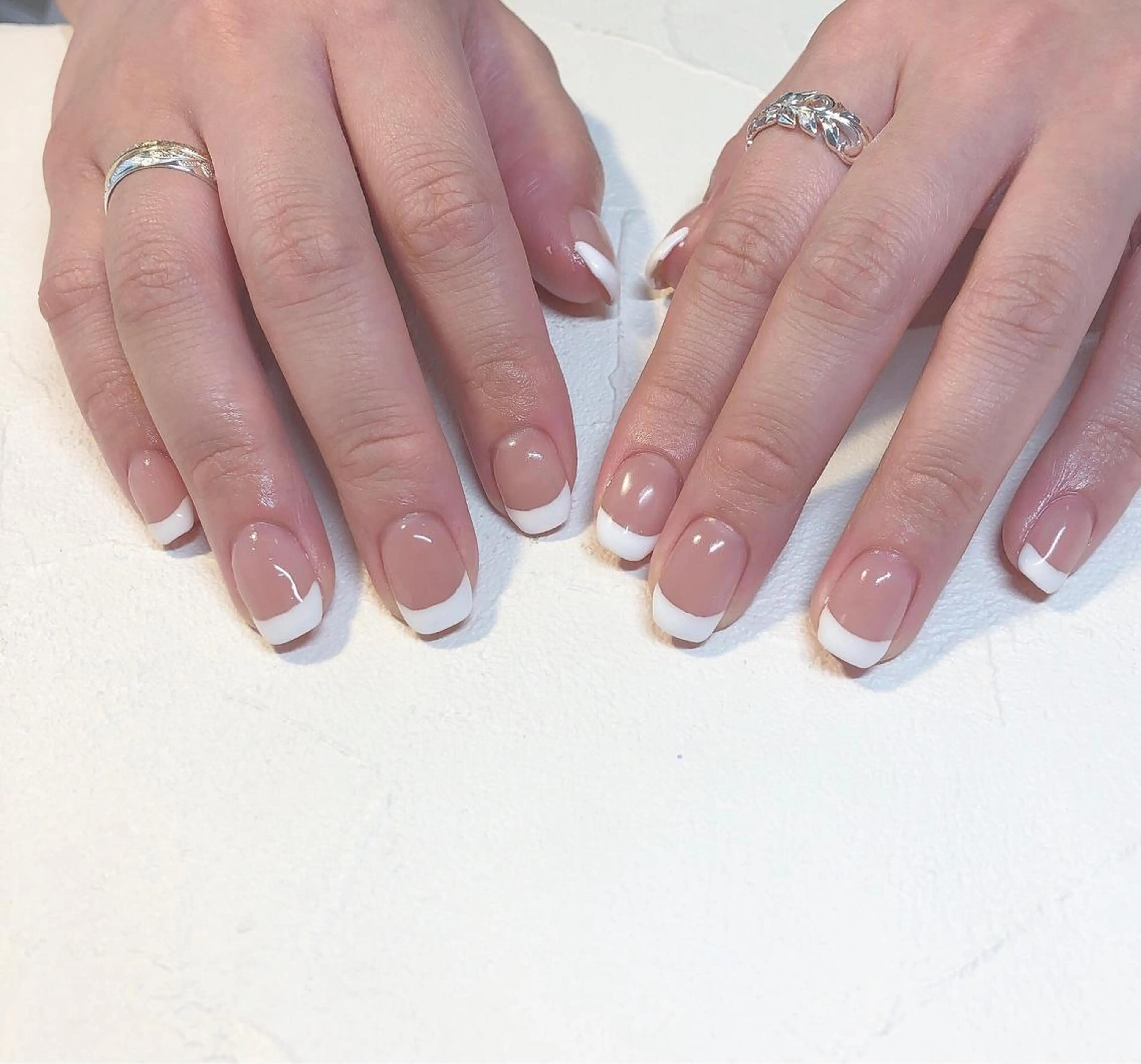 ネイル ブラウン クリアネイル フレンチネイル ワンカラーネイル ハンドネイル nails 🎀meのネイルデザイン