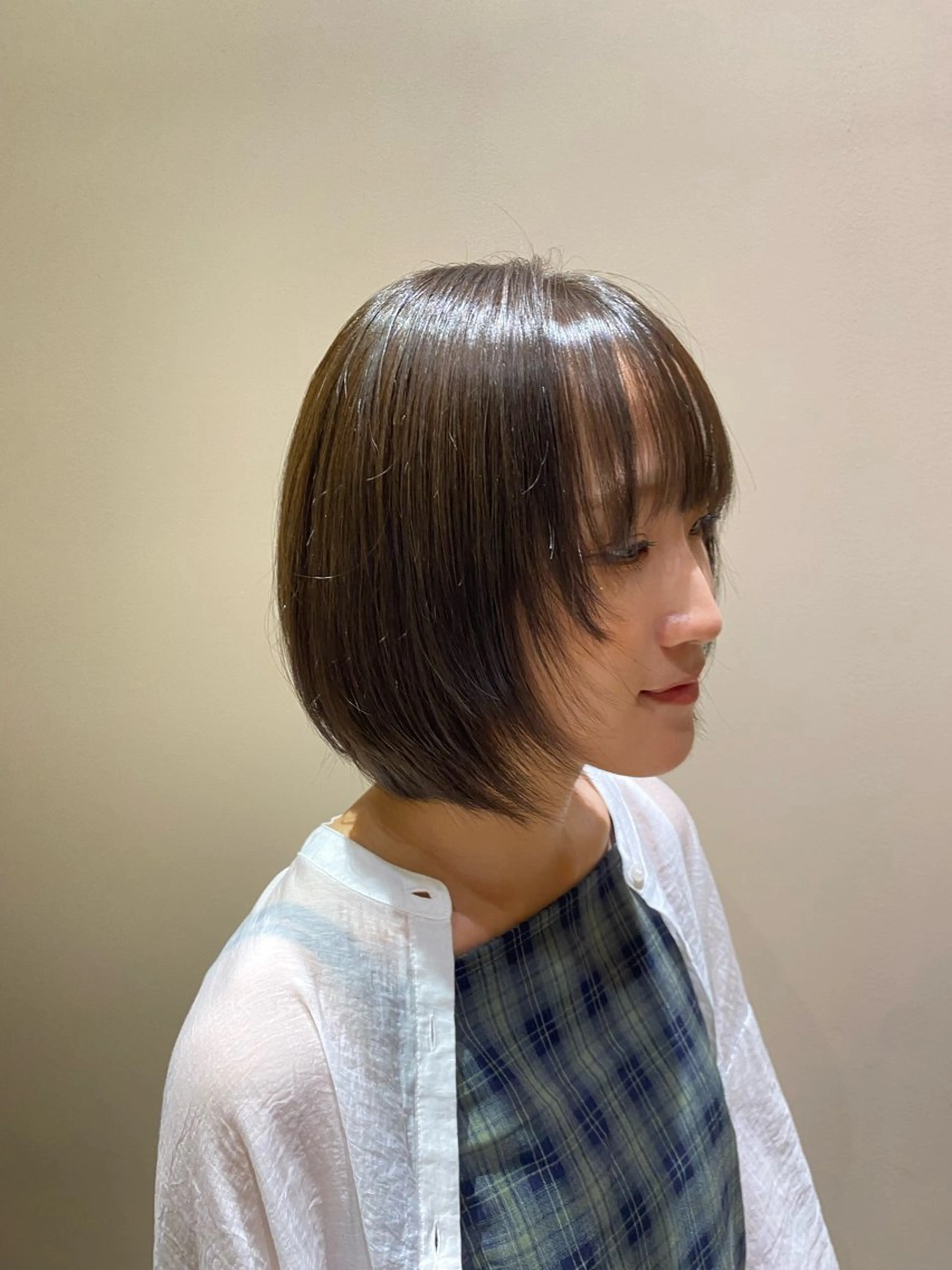 ショート カラー オリーブカラー Zina南砂町 /渡部桐子のヘアスタイル