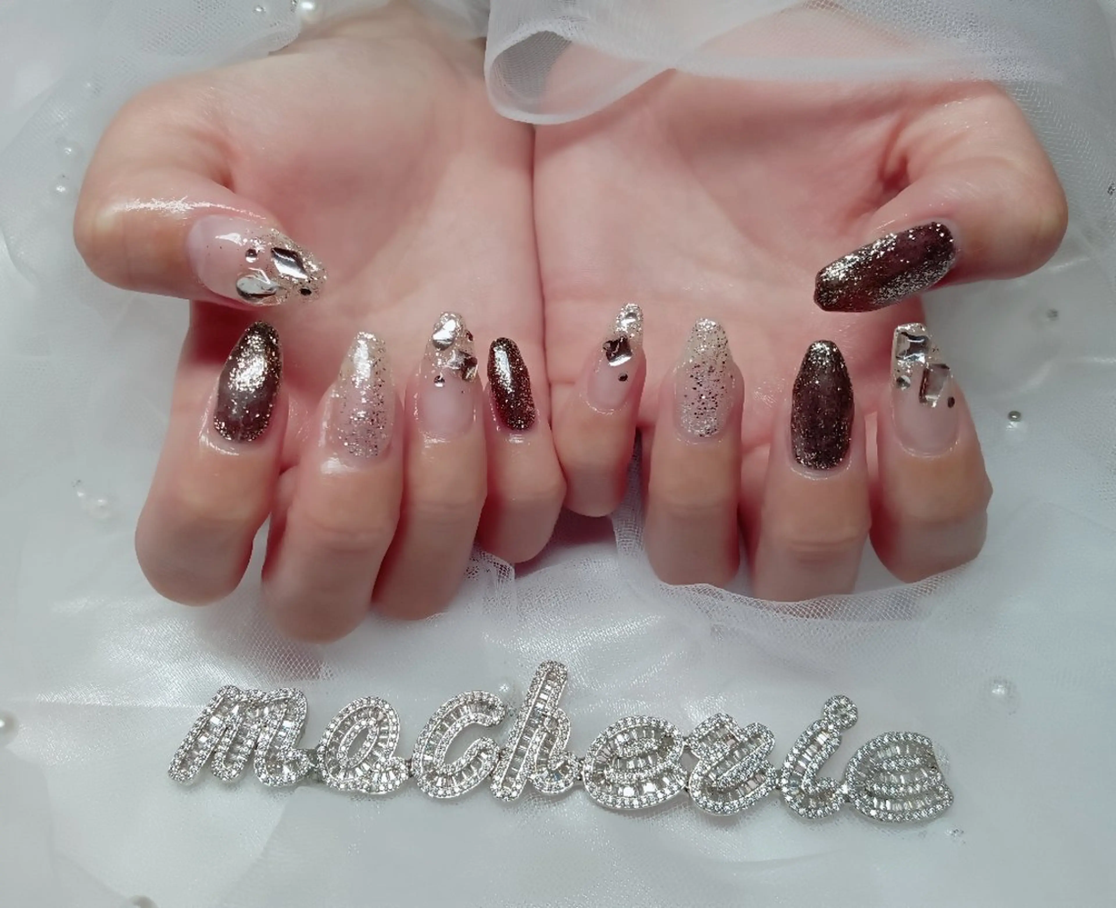 ネイル キラキラネイル シンプルネイル ハンドネイル Nail Salon macherieのネイルデザイン