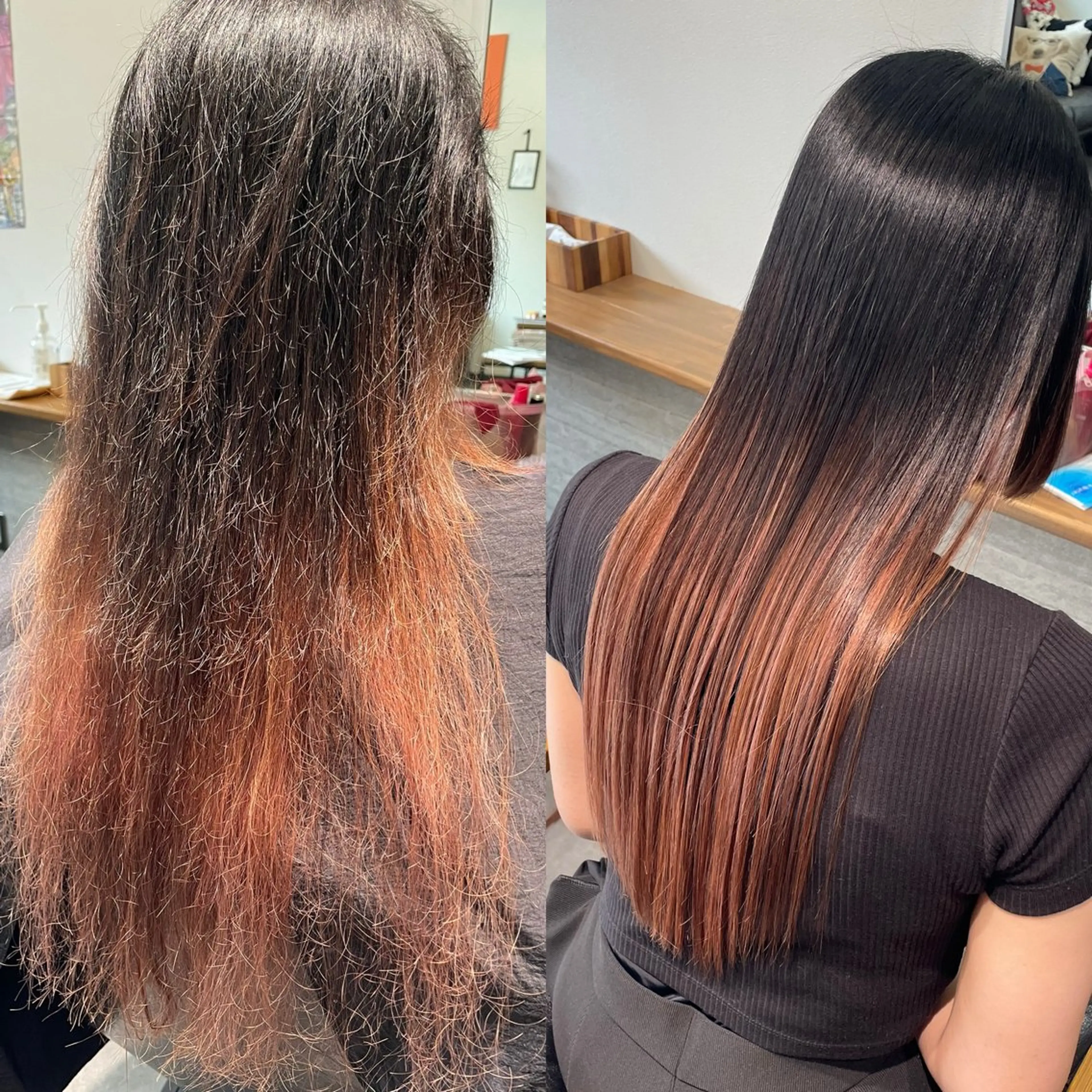 ロング パーマ 髪質改善 ストレートパーマ 【guild】眞島 縮毛矯正のヘアスタイル