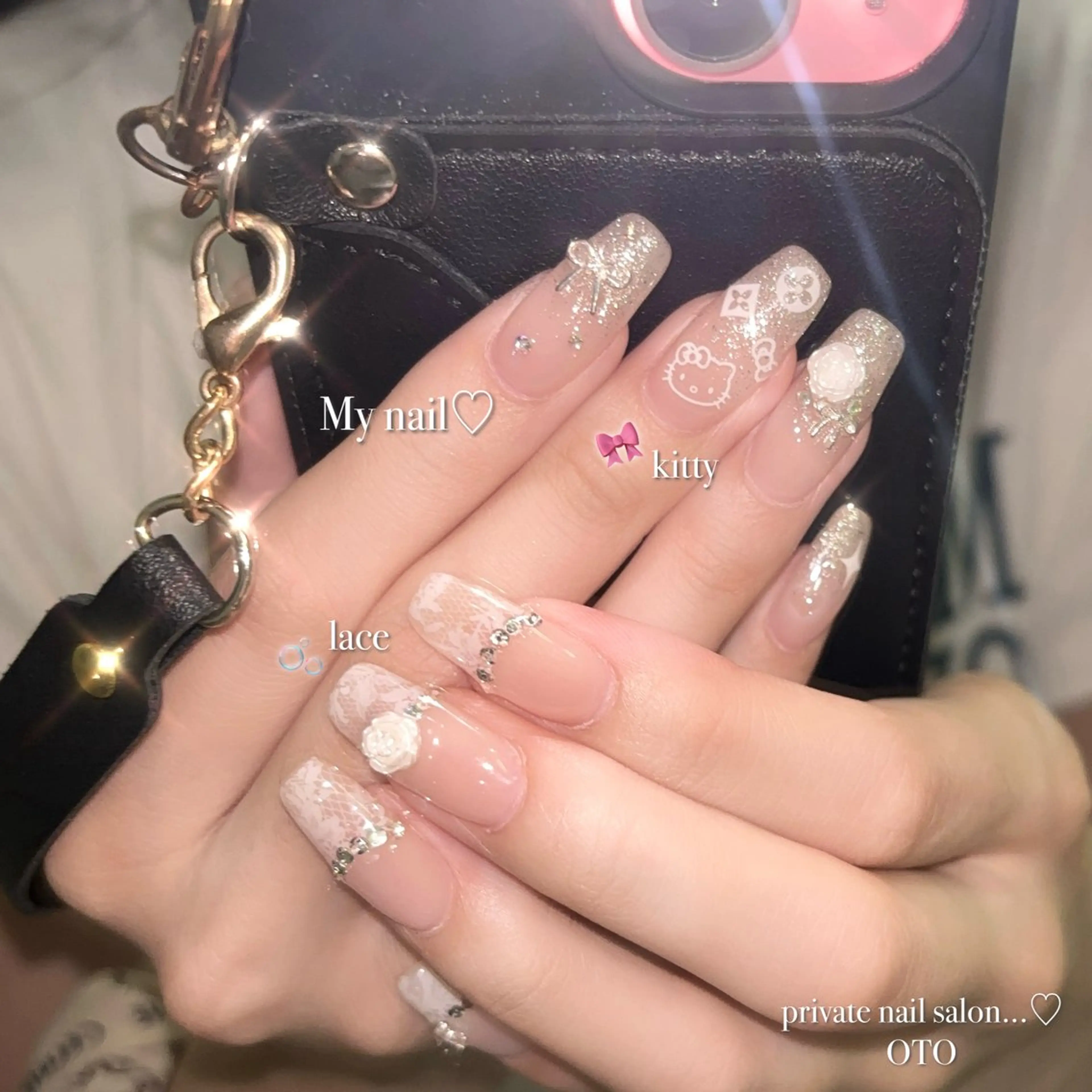 ネイル ガーリー レース ハンドネイル ayaca ♡のネイルデザイン