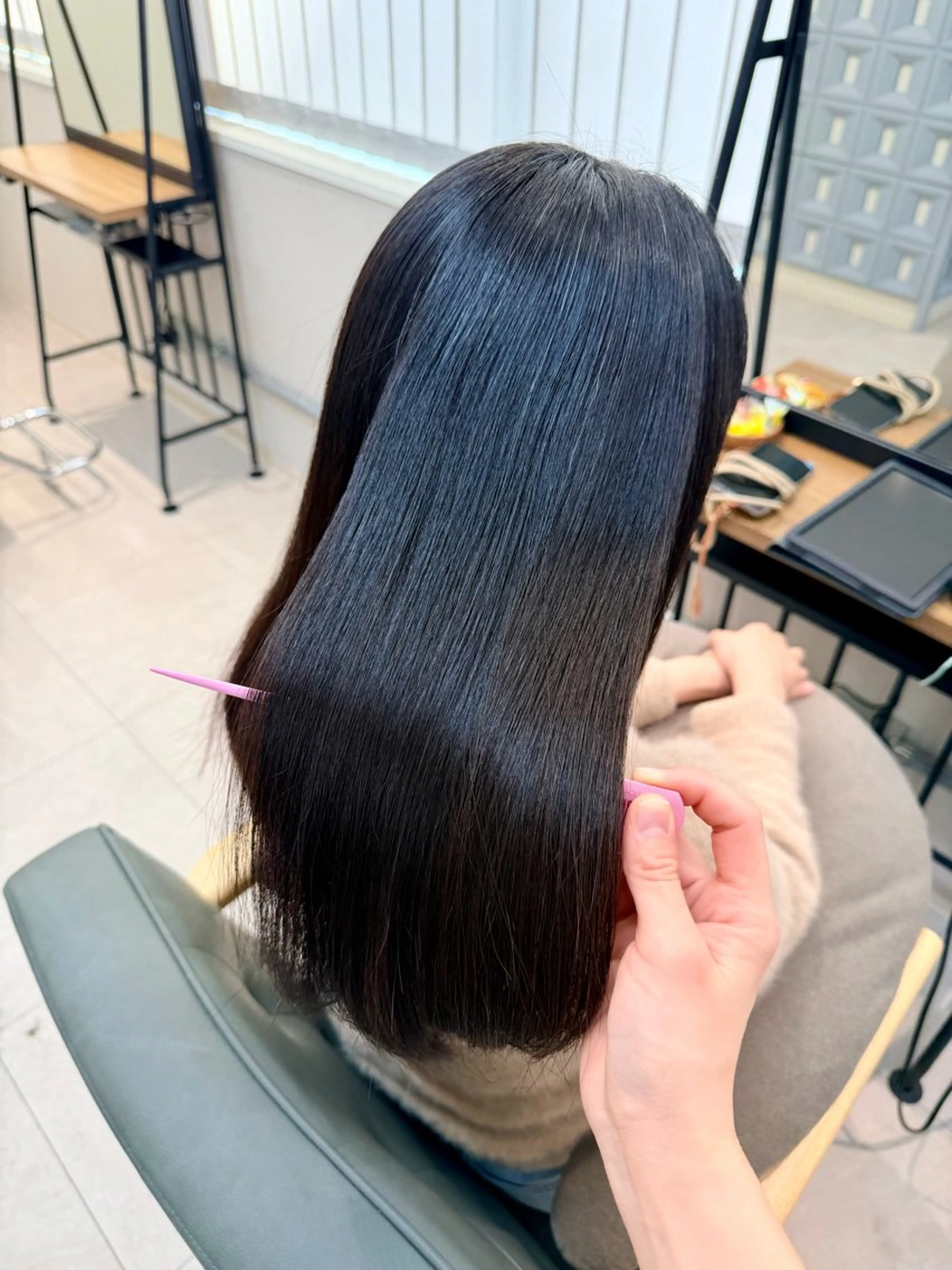 ロング ヘアカラー 縮毛矯正 縮毛矯正/髪質改善 /SATOKOのヘアスタイル