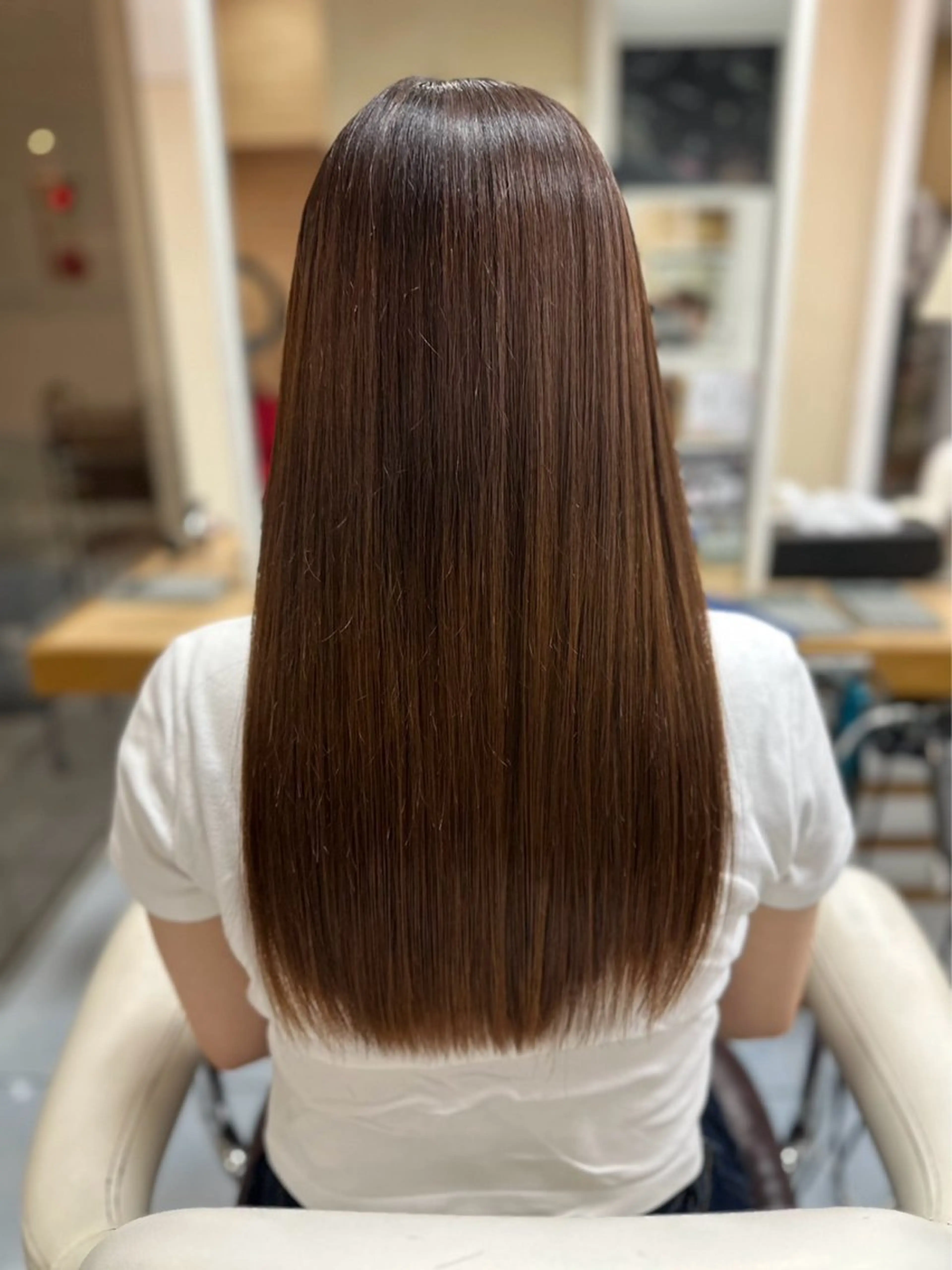 ロング 縮毛矯正 トリートメント Ash桜木町🐶 勝島 翔のヘアスタイル
