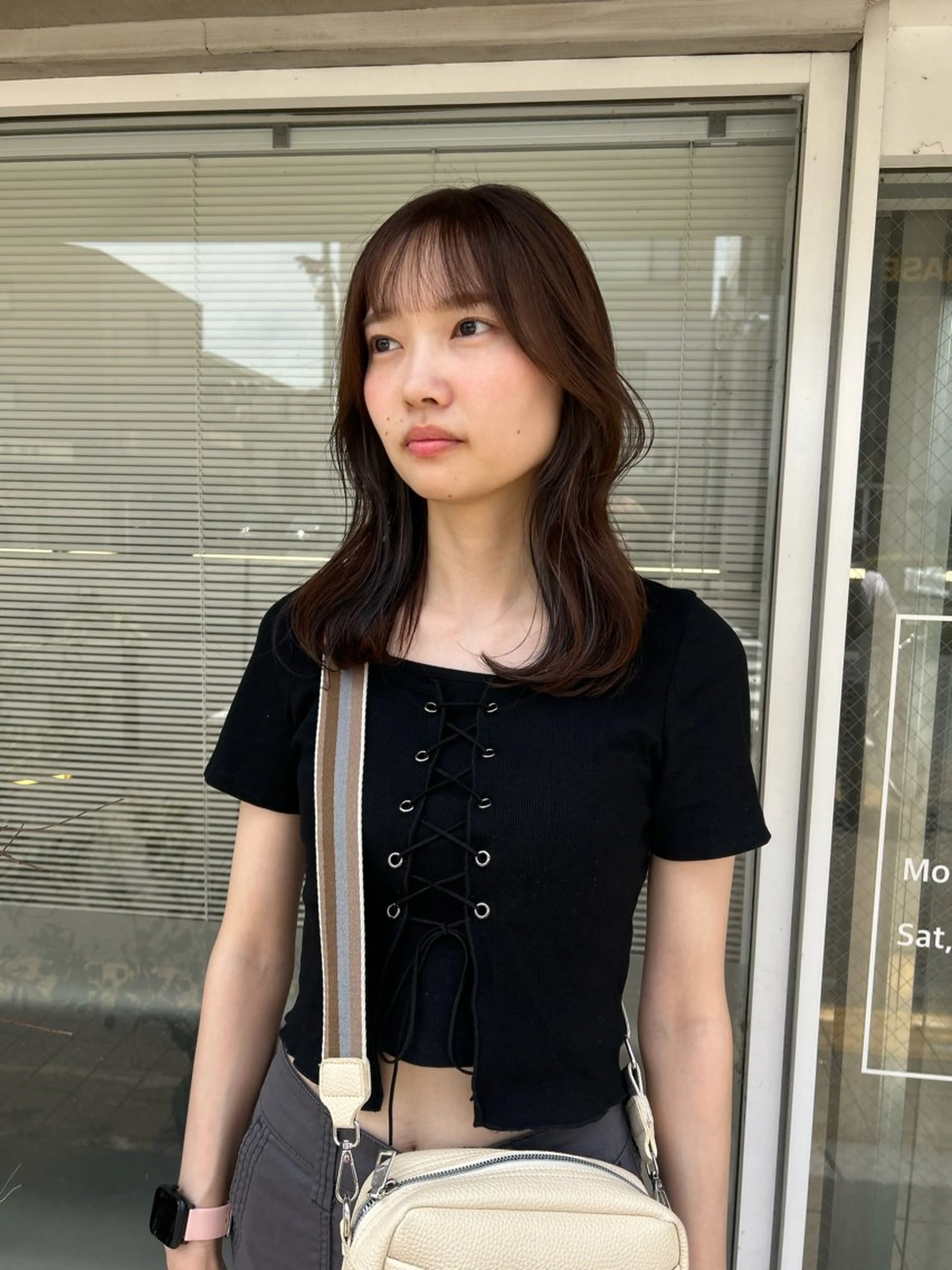 ミディアム カラー カット ヘアカラー トリートメント 透明感カラー🫧 nanohaのヘアスタイル