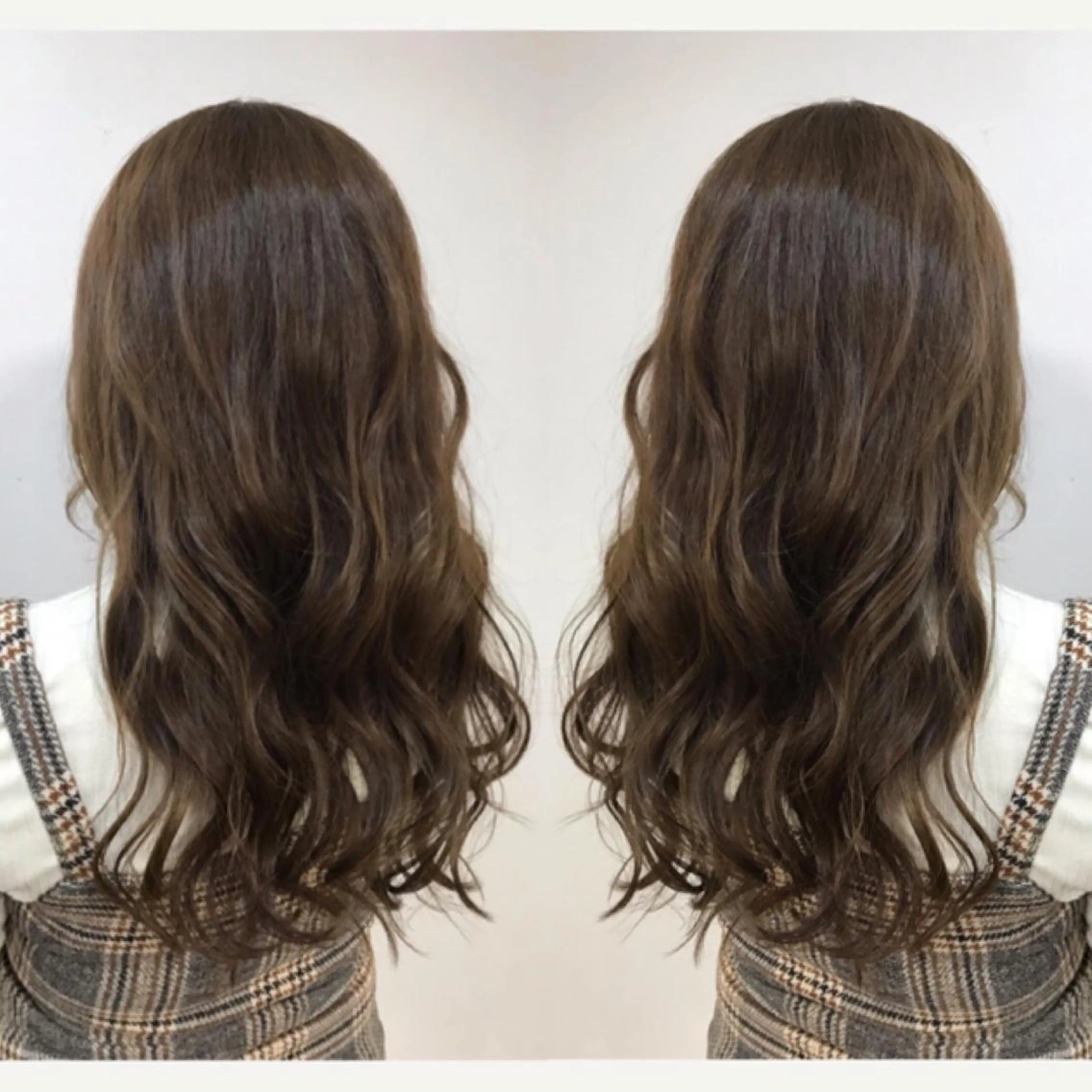 ロング カラー アッシュ ベージュカラー yui .のヘアスタイル