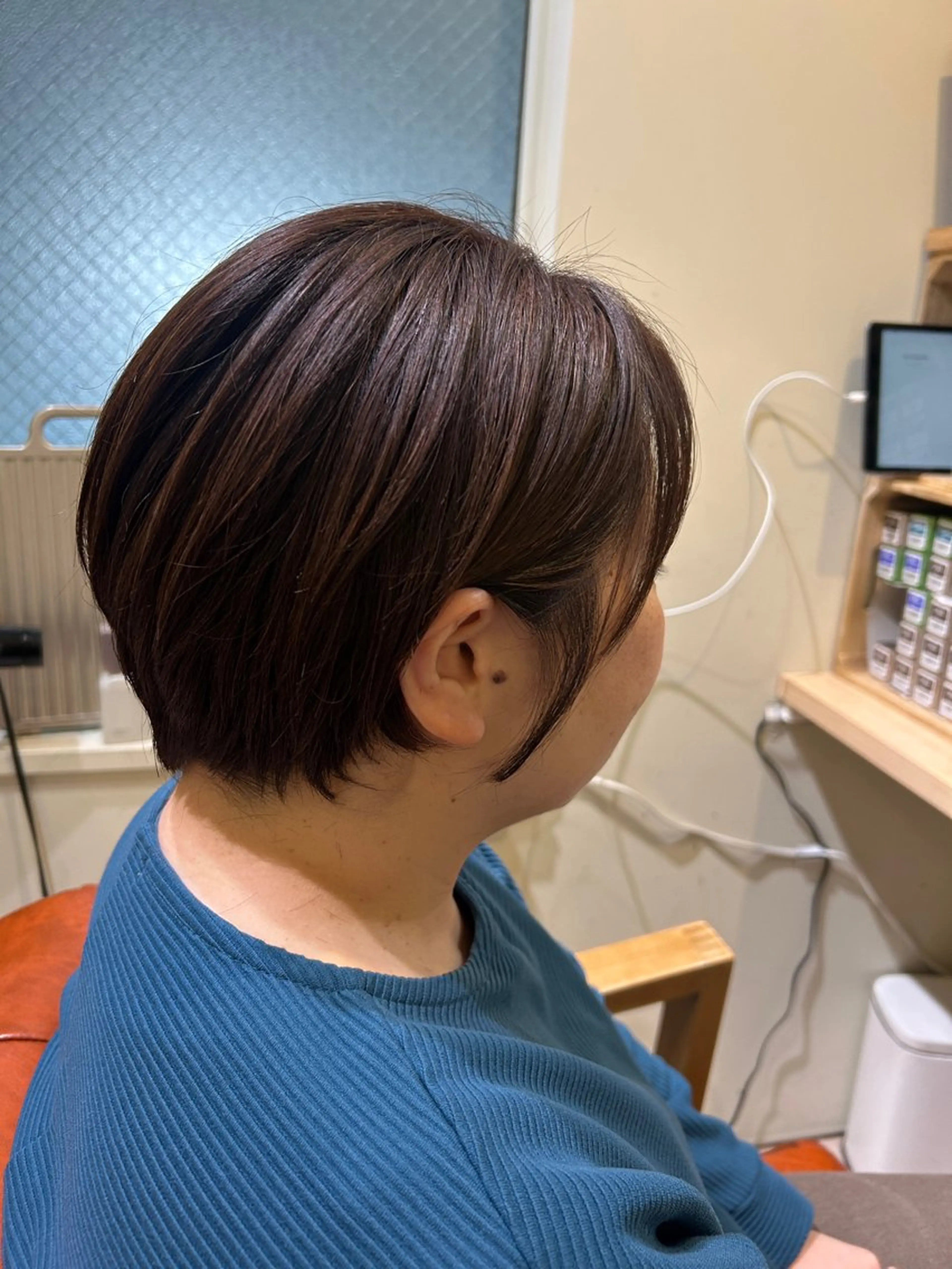 ミディアム カラー カット ヘアカラー トリートメント 久木原 ゆりのヘアスタイル