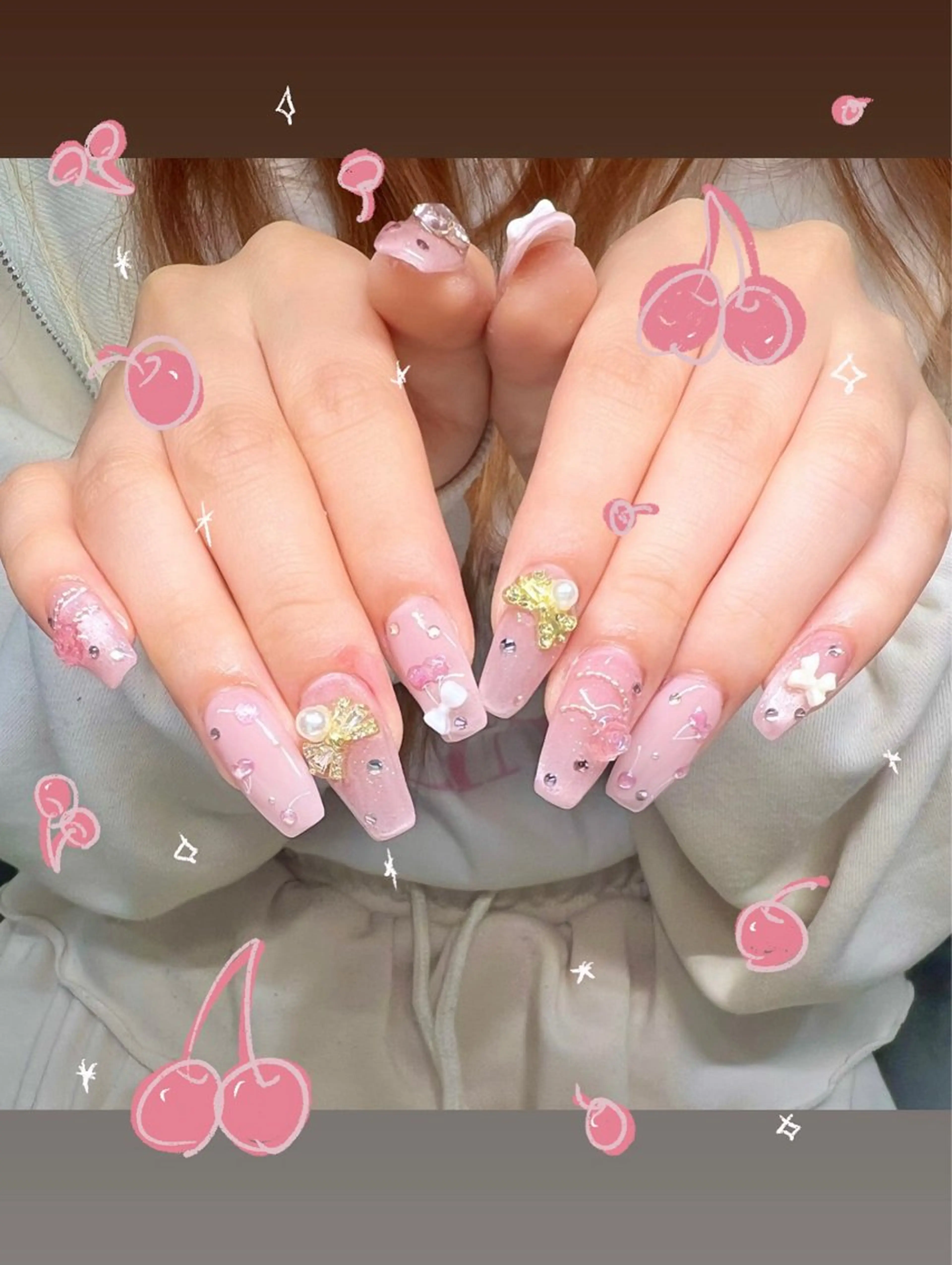 ネイル ロングネイル ハンドネイル joieang京橋店 川瀬のネイルデザイン