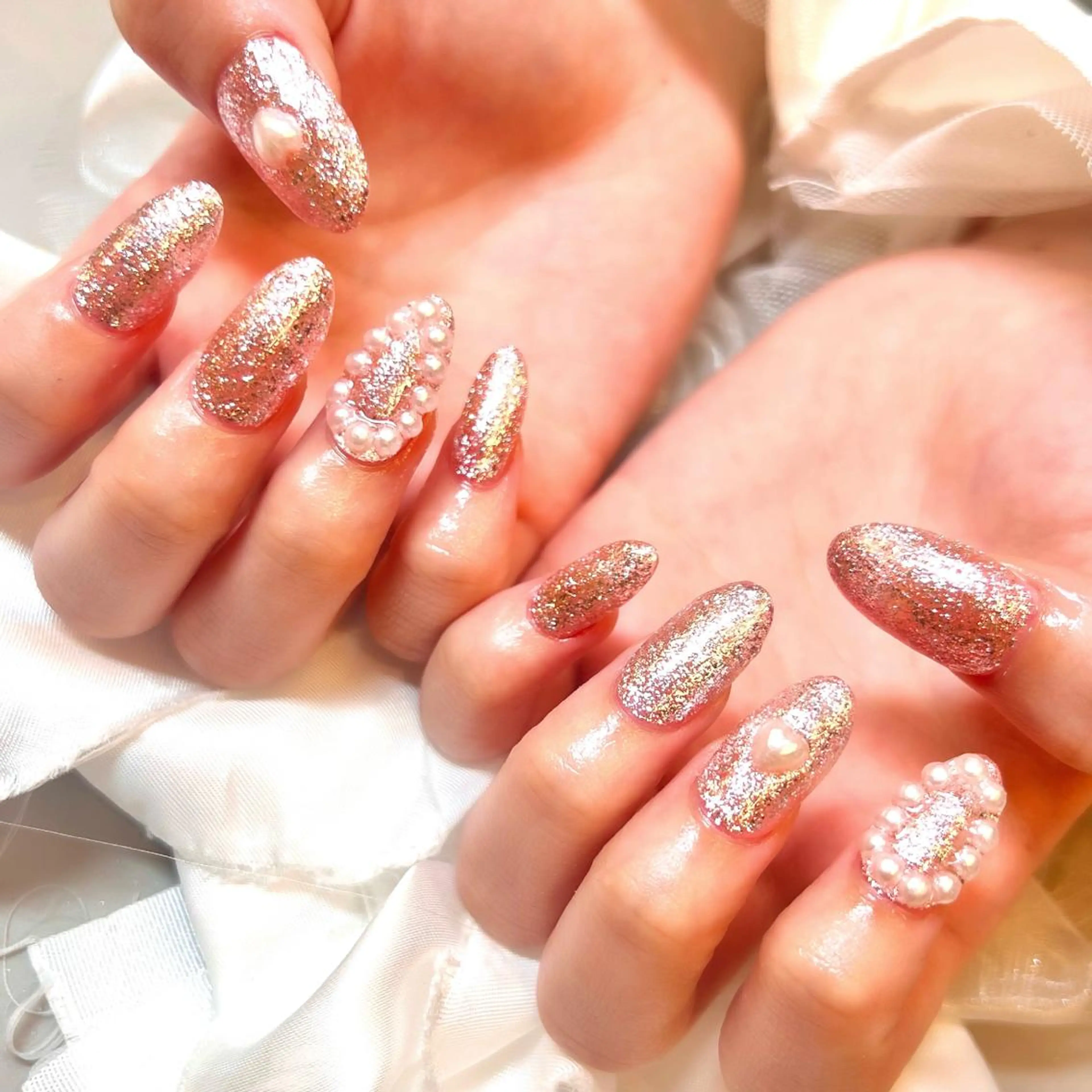 ネイル アートネイル オーロラネイル ジェルネイル 韓国ネイル ロングネイル ハンドネイル clover nailのネイルデザイン