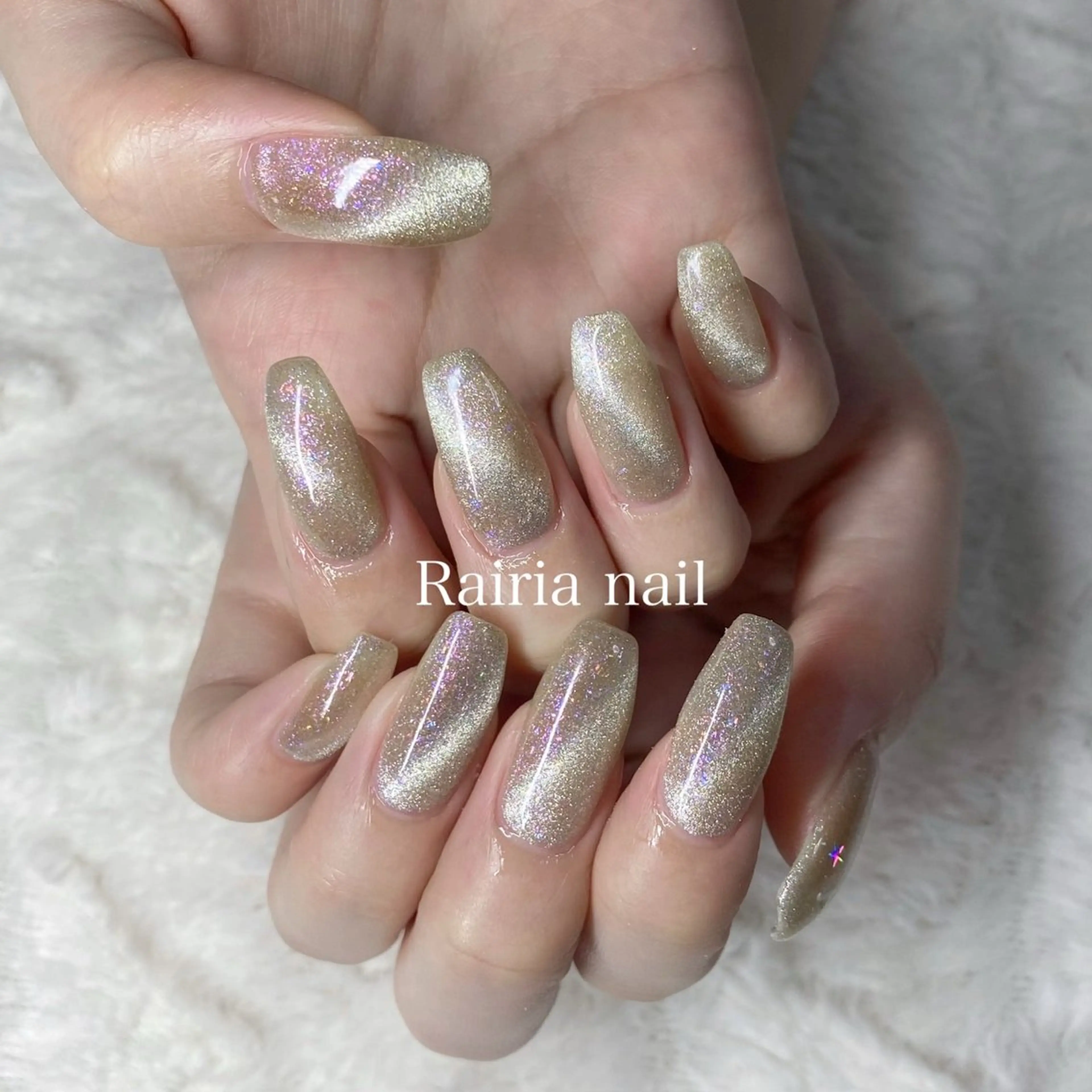 ネイル グリーン 持ち込み ハンドネイル Rairia nail本八幡店のネイルデザイン