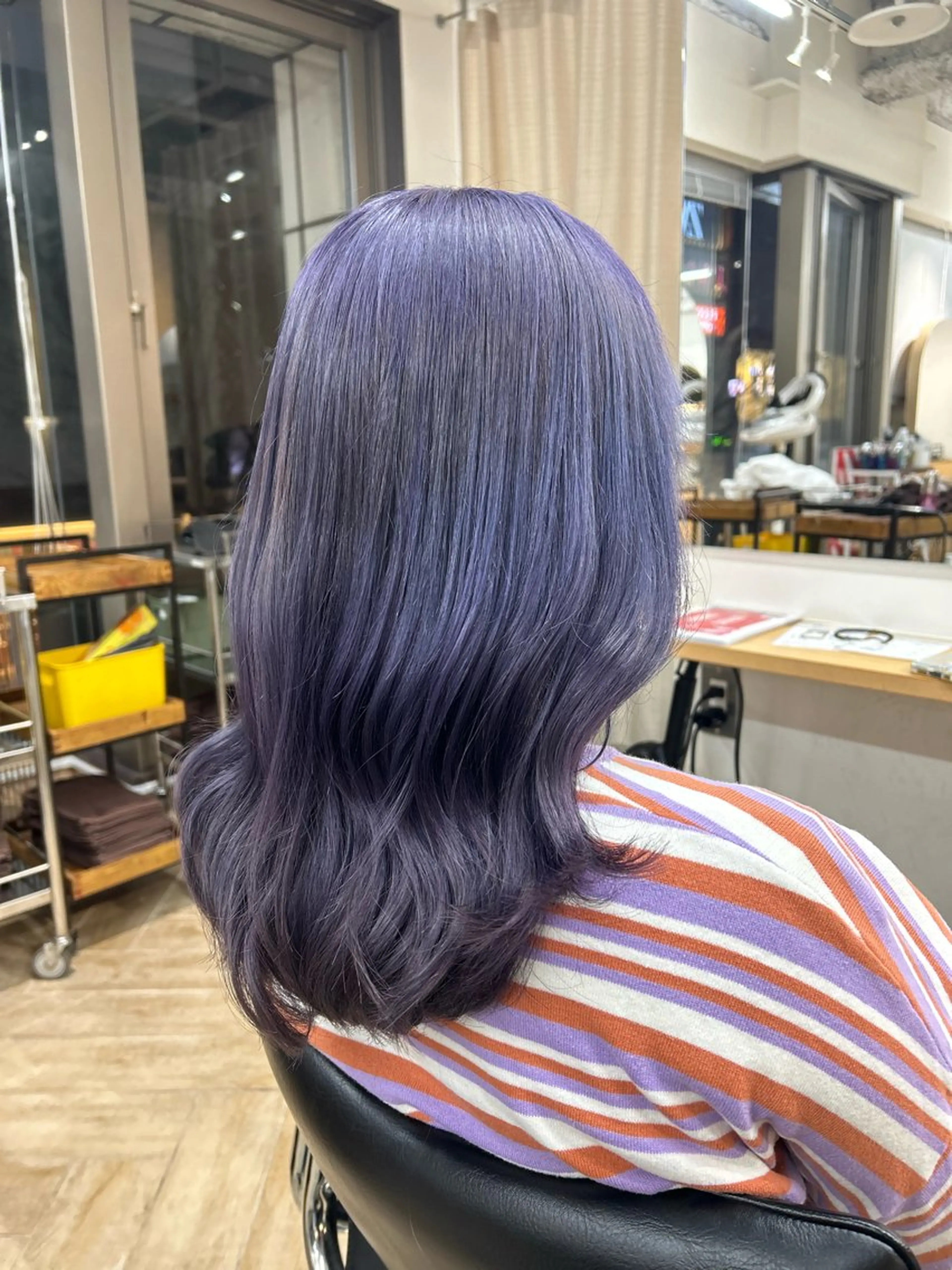 ミディアム ヘアカラー トリートメント 新潟/万代/レイヤー 韓国風/明間未来のヘアスタイル