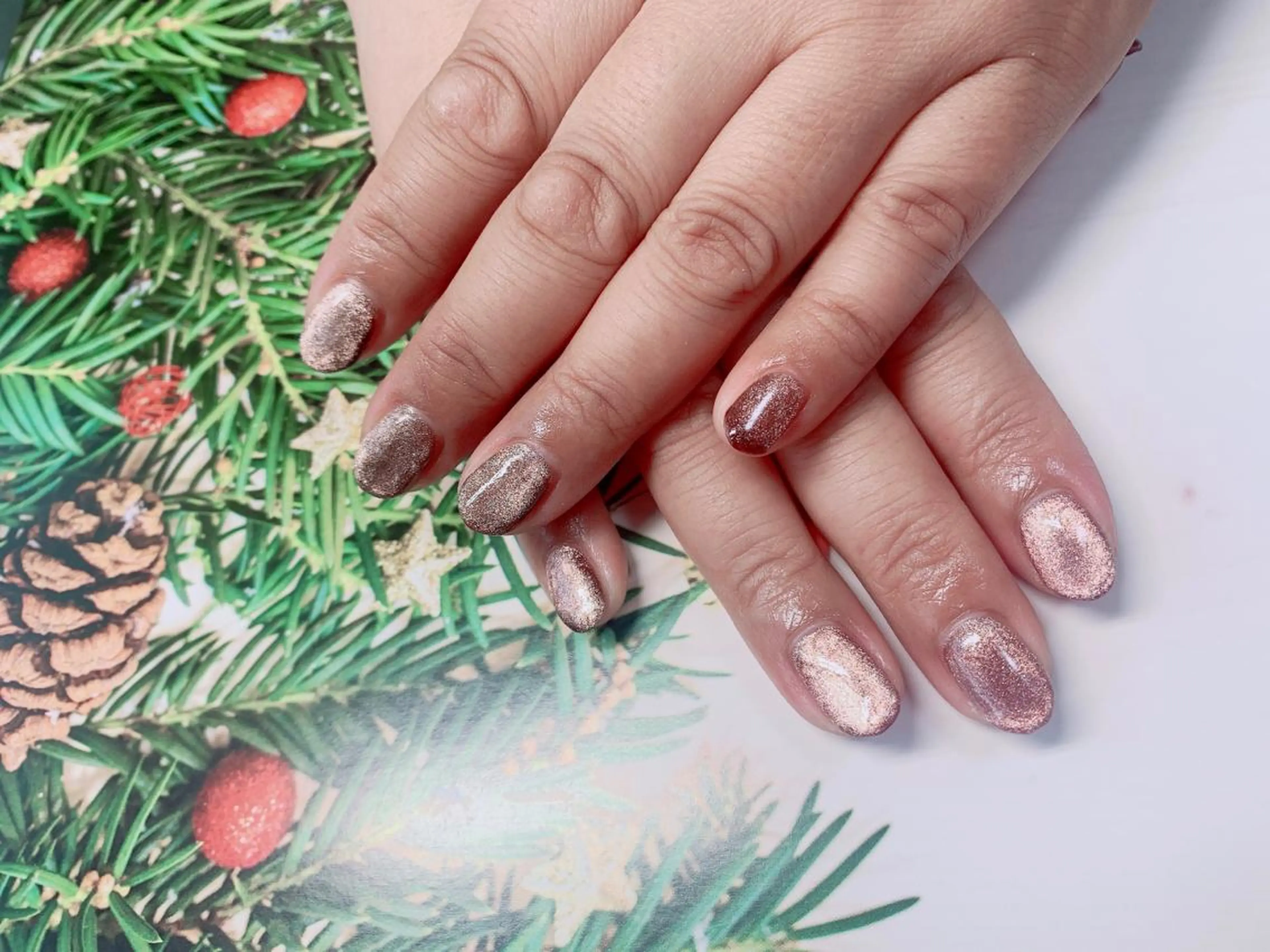 ネイル ボルドー ブラウン マグネットネイル ハンドネイル 痩身/脱毛/ネイル HARUKAのエステ・リラクイメージ