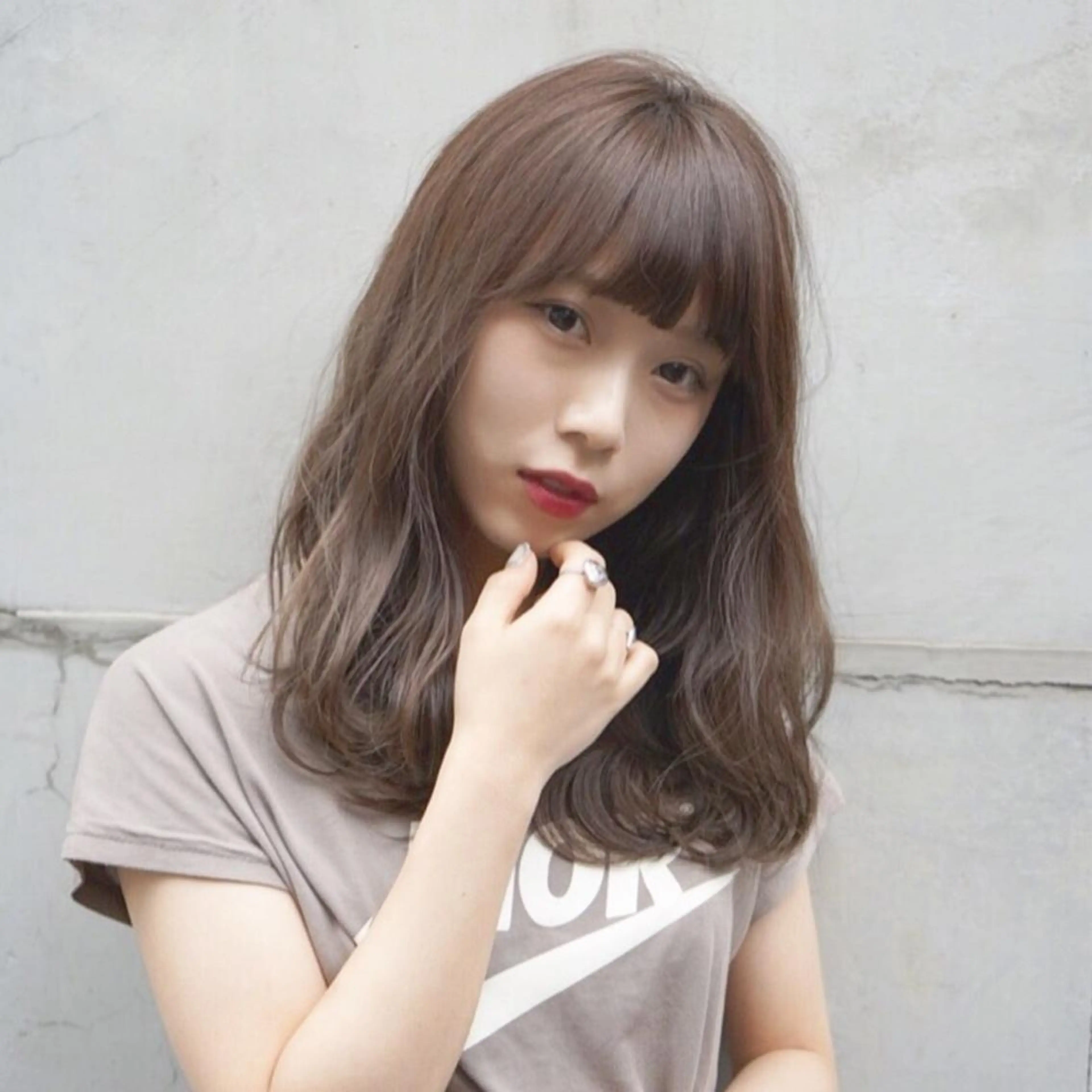 セミロング カラー ヘアカラー トリートメント 堀江/心斎橋/西大橋 四ツ橋【Vers】のヘアスタイル