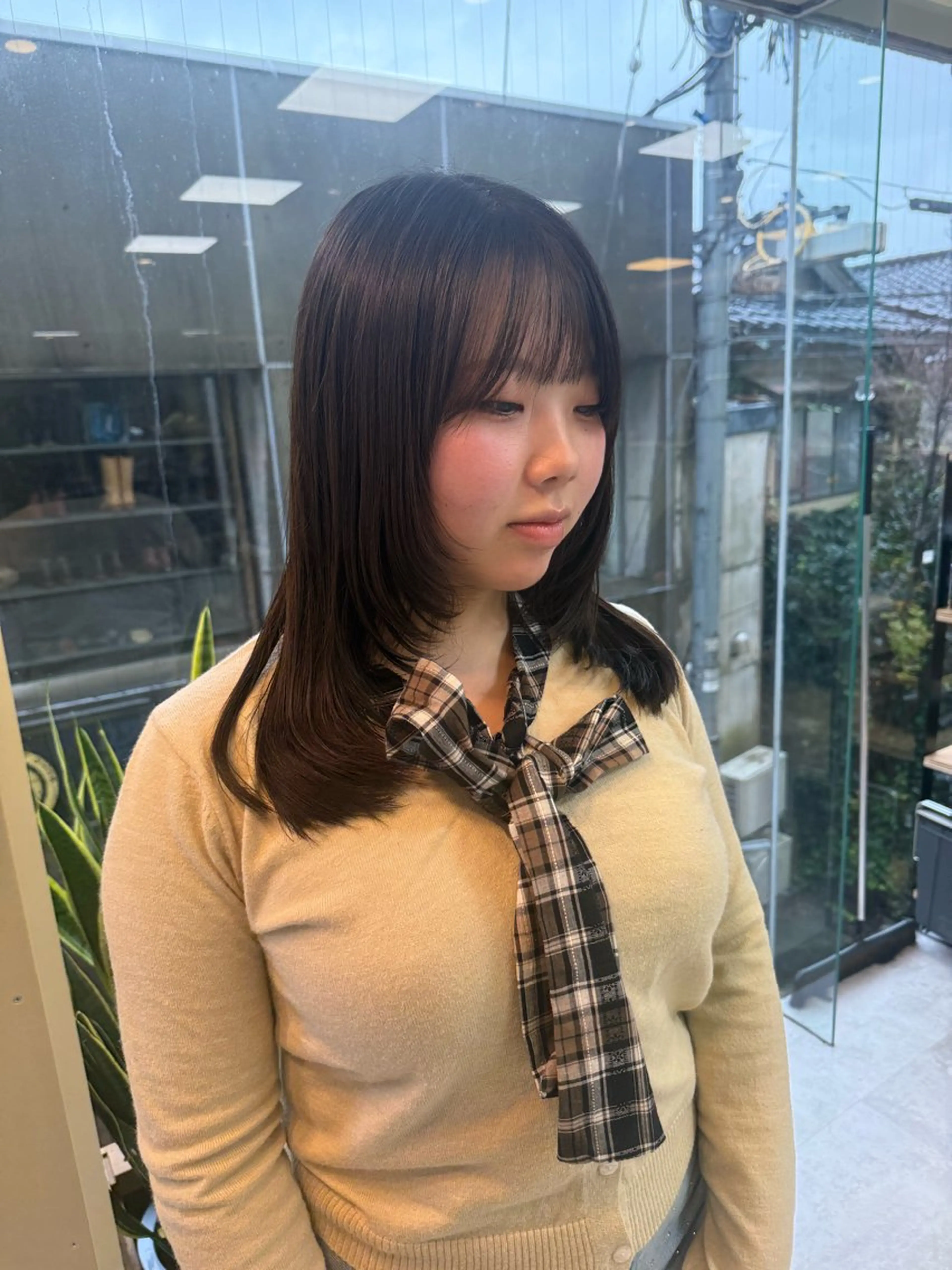 セミロング カット ヘアカラー 伶風/ボブ/ ハッシュカットのヘアスタイル