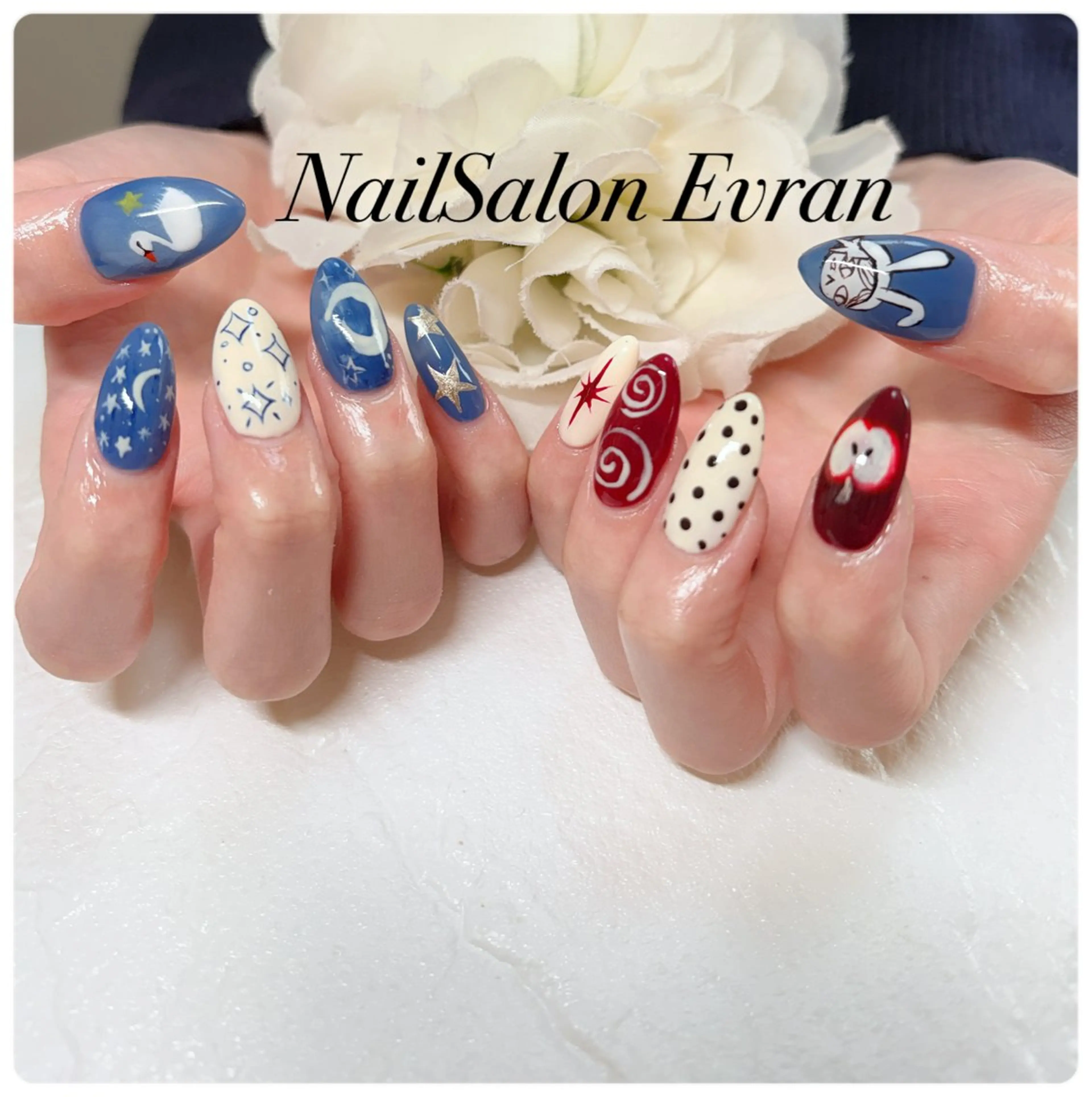 ネイル アートネイル フレンチネイル マグネットネイル 持ち込み ニュアンスネイル ハンドネイル Nail salon Evranのネイルデザイン