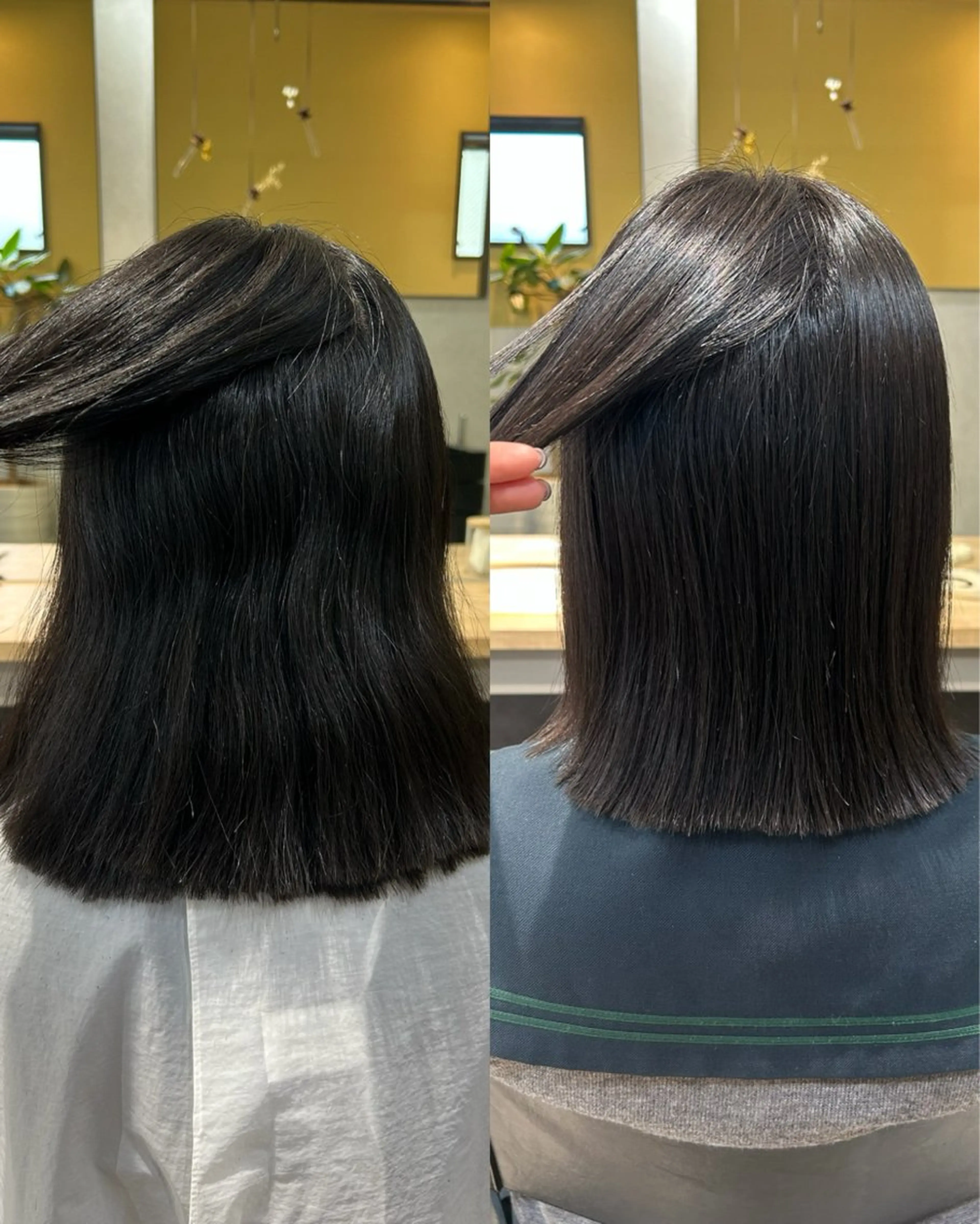 ミディアム パーマ 髪質改善 ストレートパーマ カット 縮毛矯正 トリートメント hubhair レイヤー/透明感のヘアスタイル