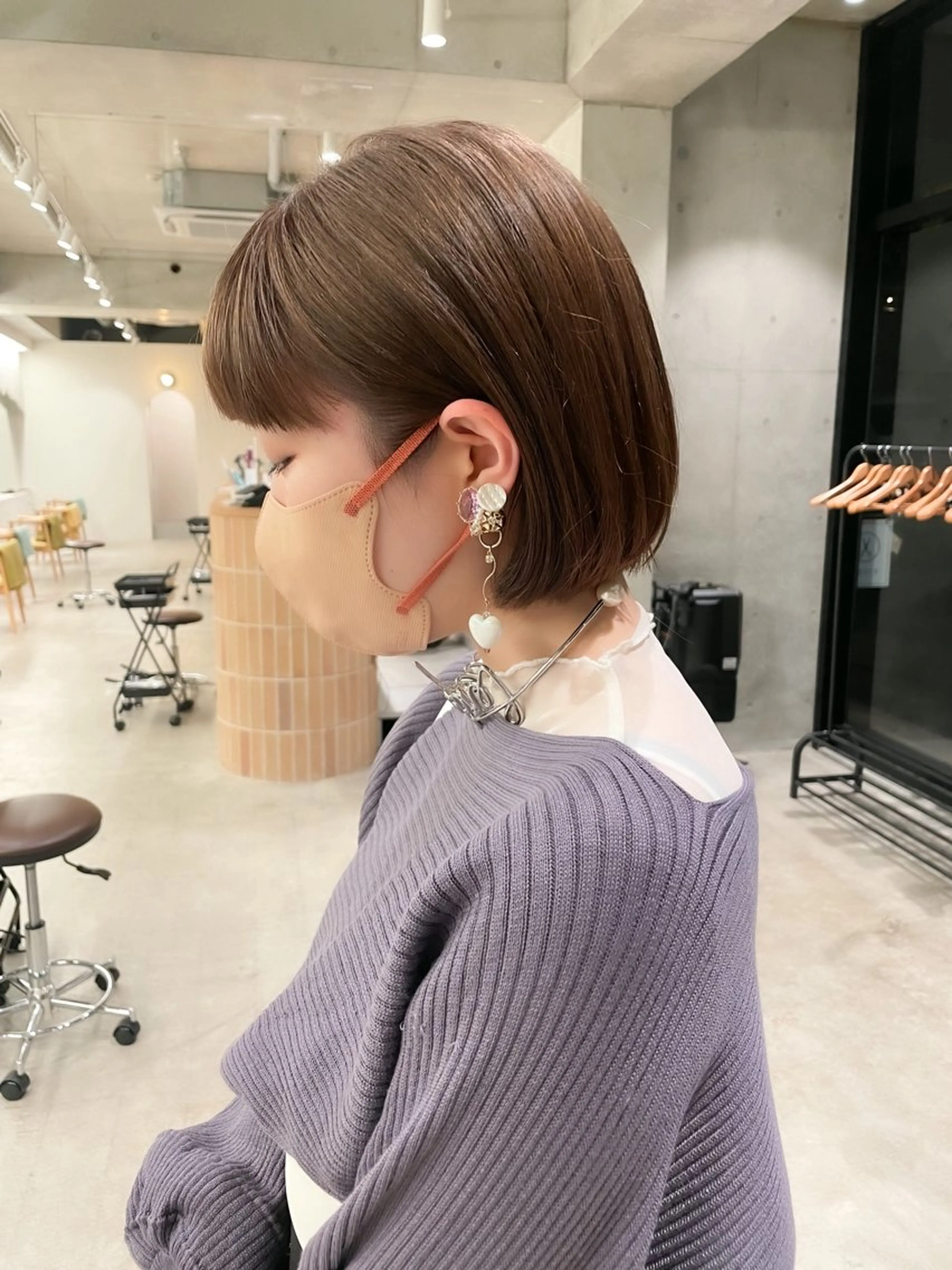 ショート カラー ヘアアレンジ ミニボブ/ブリーチ 🌈MISATOのヘアスタイル