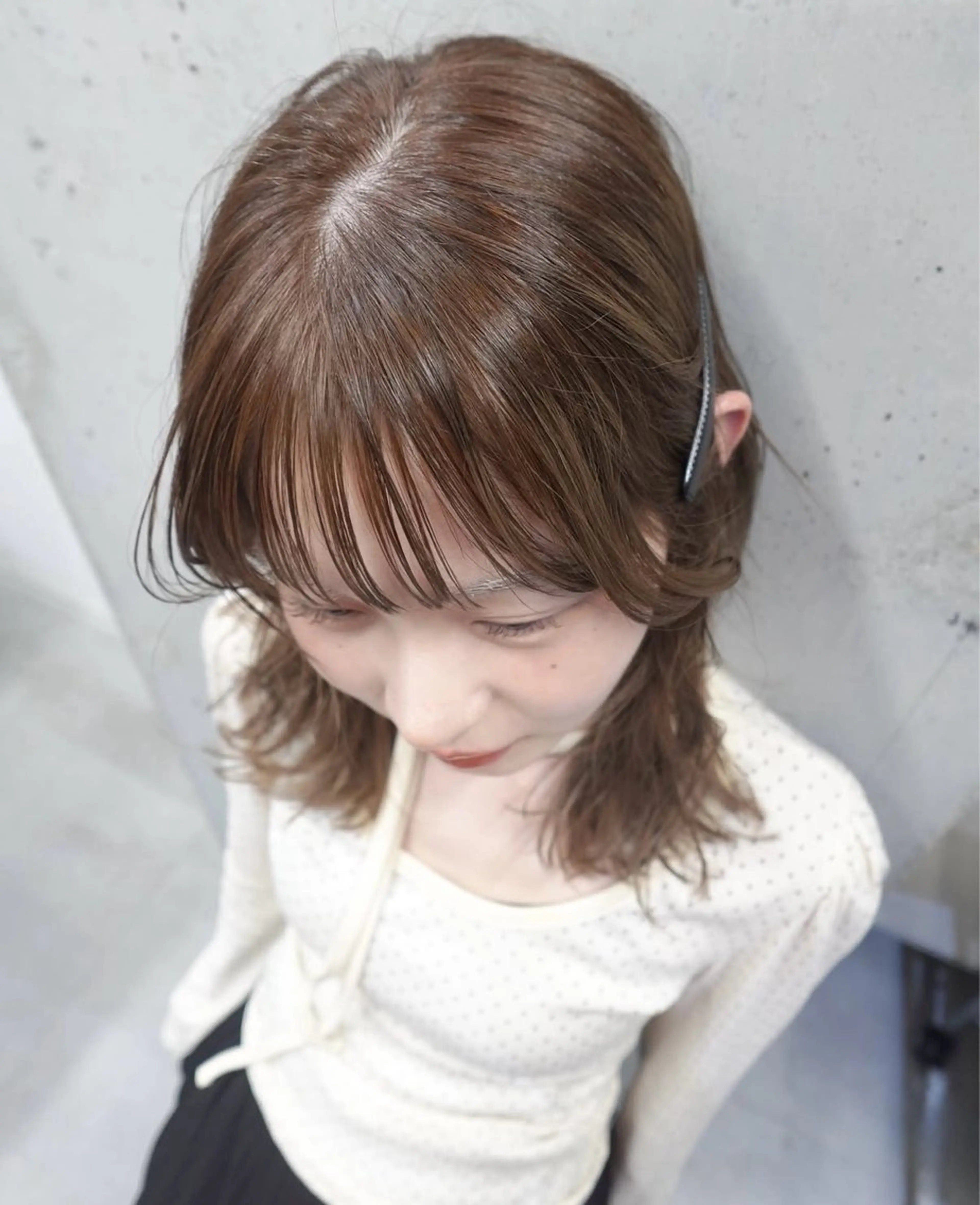 ミディアム カラー カット ヘアカラー 守屋 瞳子のヘアスタイル