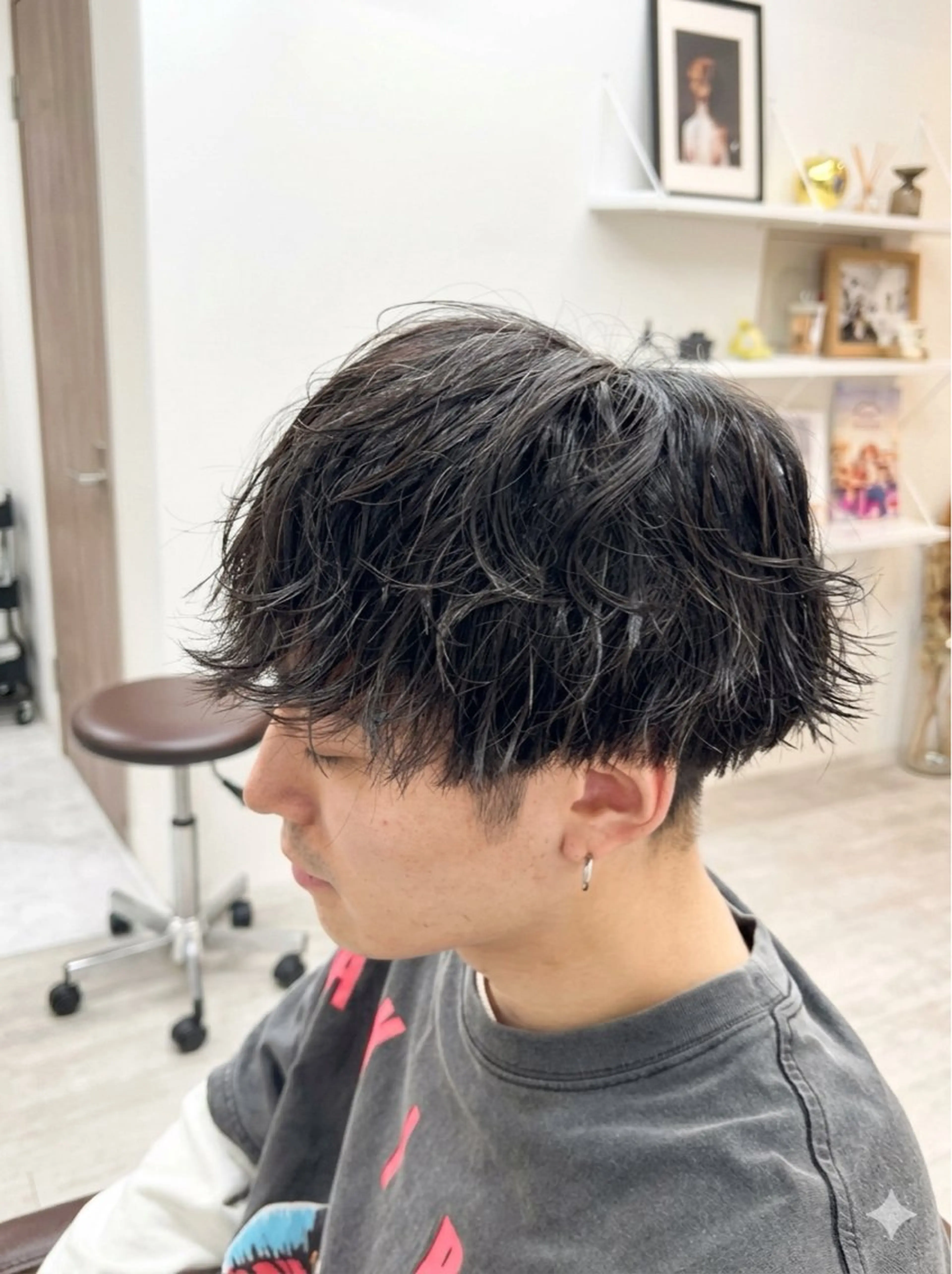 パーマ メンズ カット パーマ 颯メンズ特化ツイスパ 朝ラクセットのヘアスタイル