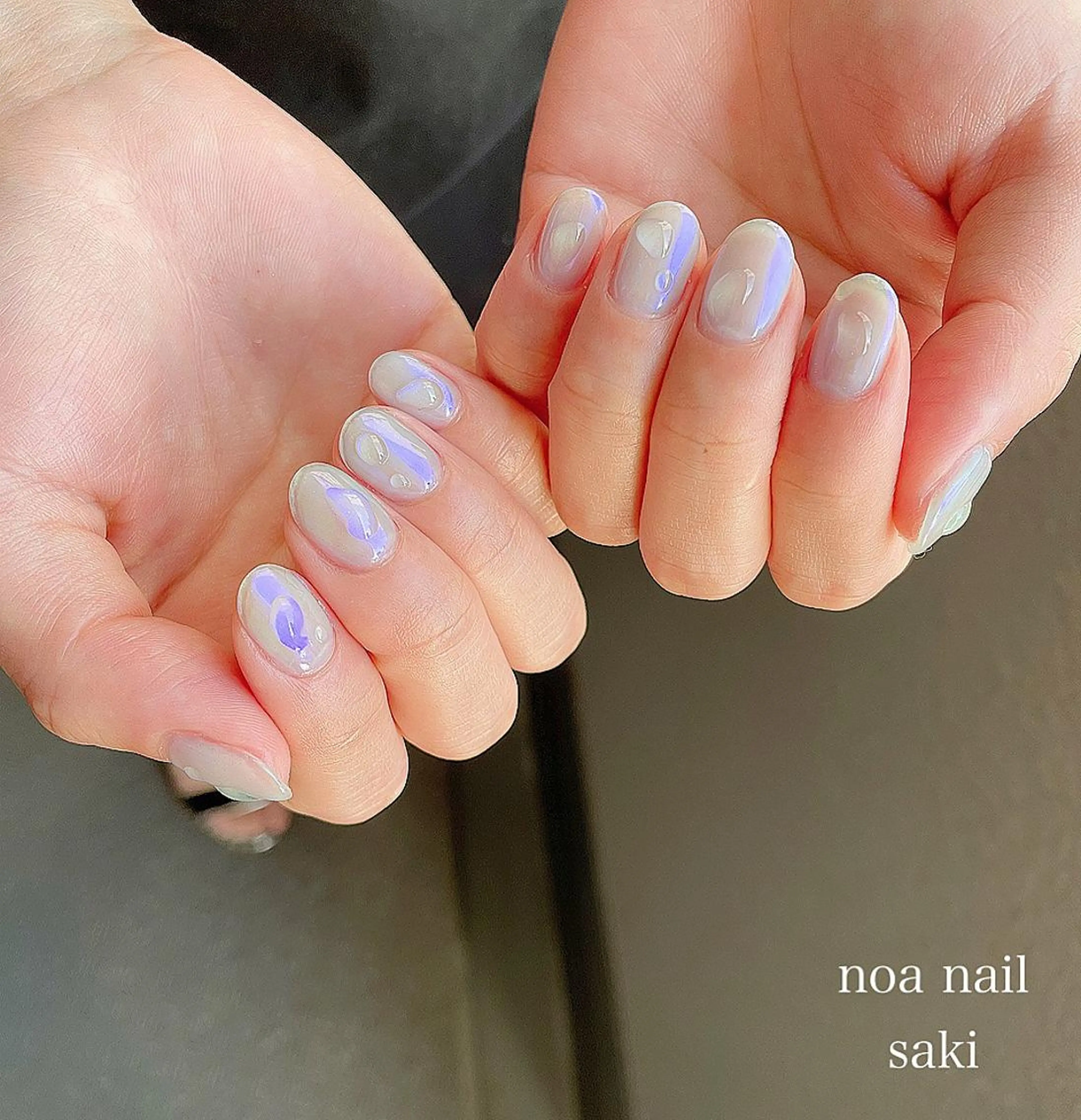 ネイル アートネイル オーロラネイル ジェルネイル 氷ネイル・うるうるネイル ミラーネイル ショートネイル専門店 noaのネイルデザイン