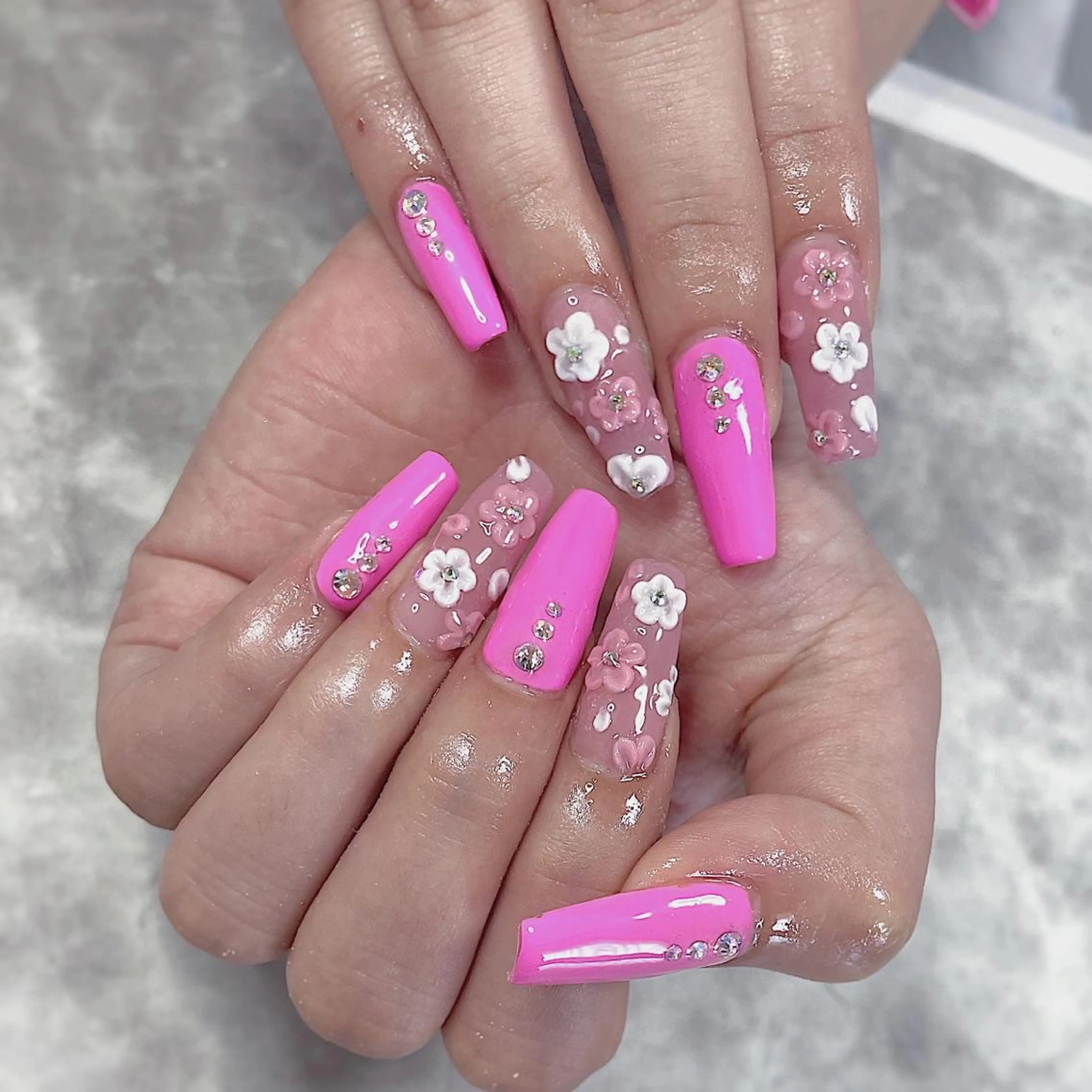 ネイル アートネイル 長さ出し ジェルネイル スカルプネイル 春ネイル ハンドネイル SYU'NAIL /YUKIのネイルデザイン